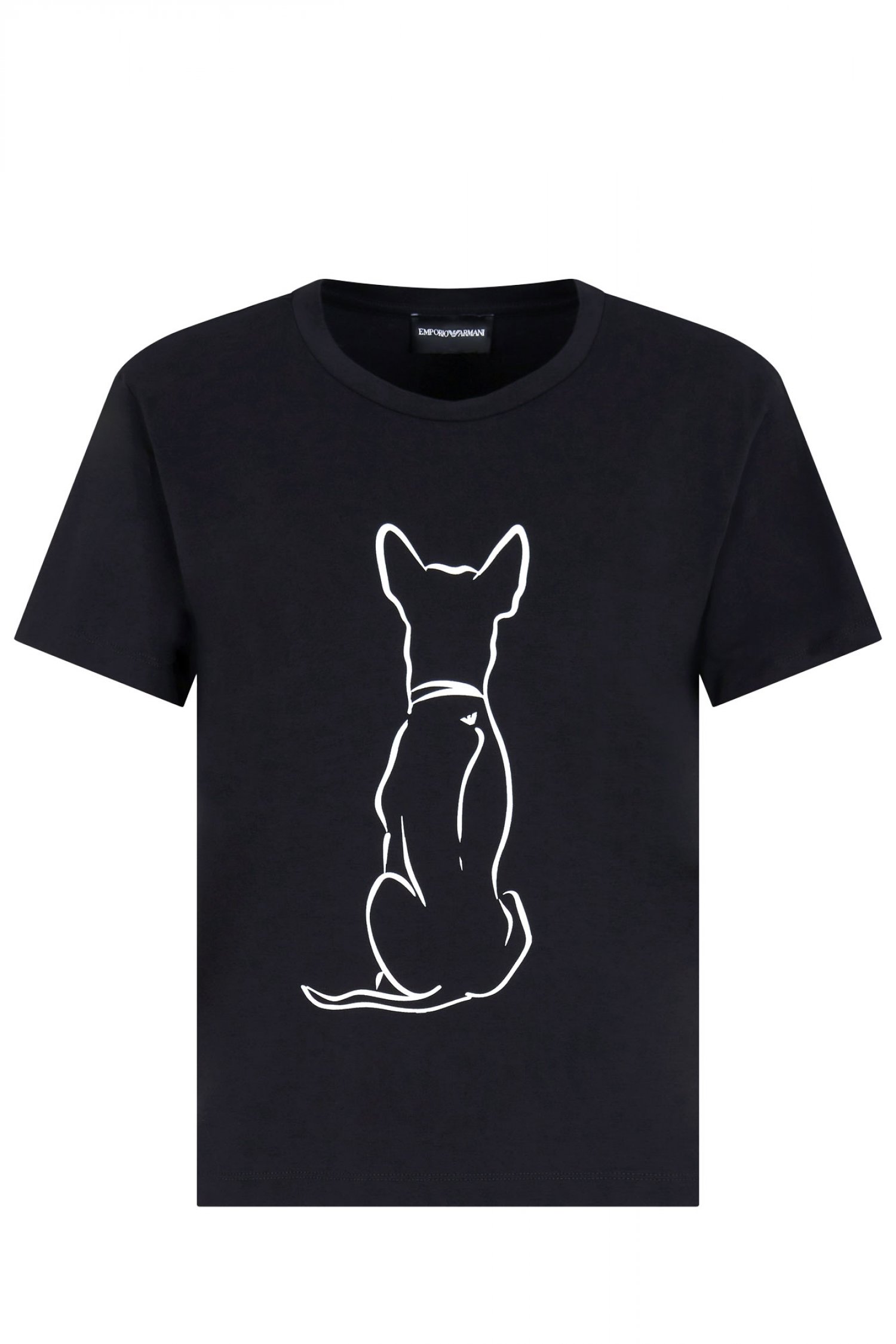 EMPORIO ARMANI T-SHIRT LOGO ΜΑΥΡΟ