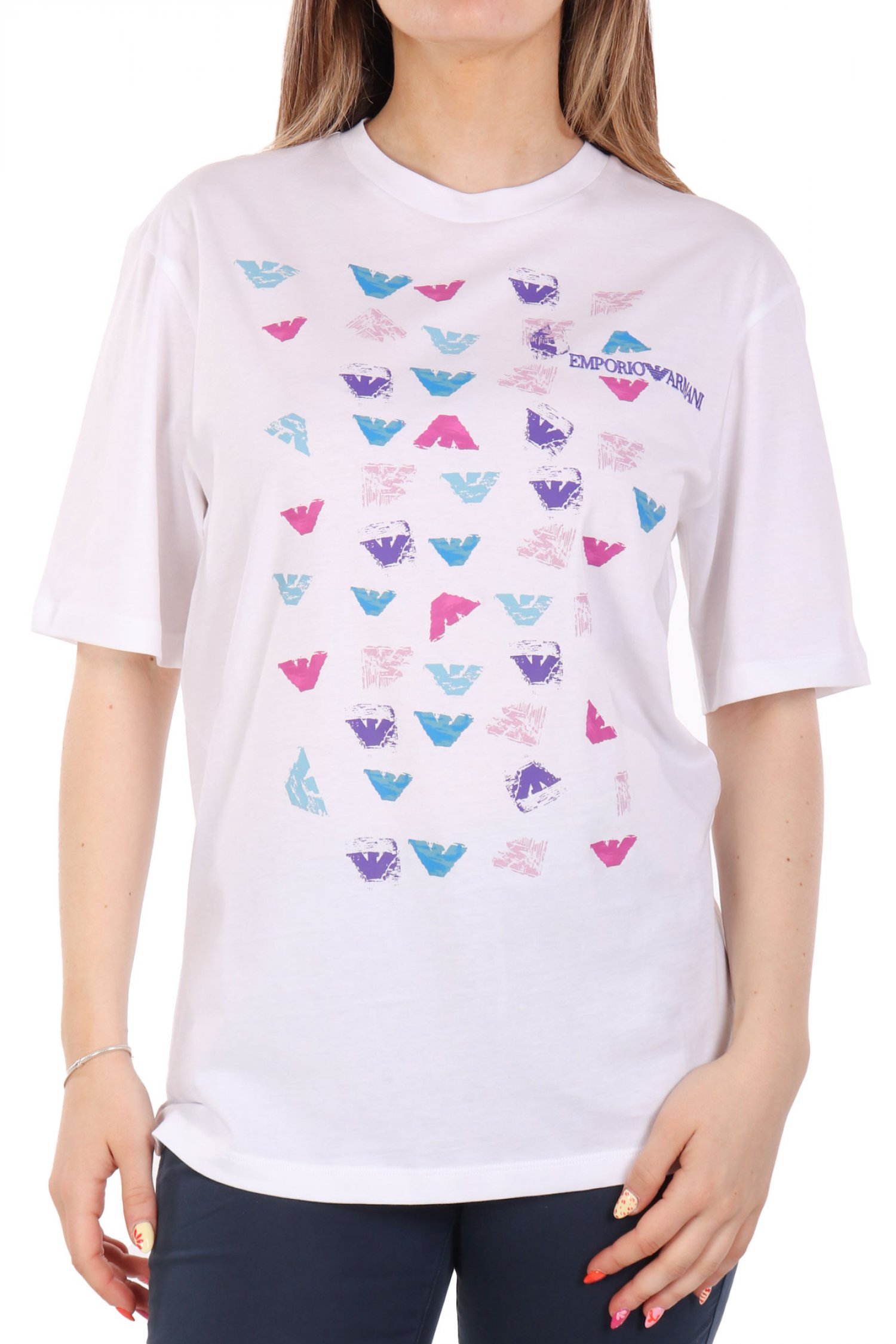 EMPORIO ARMANI T-SHIRT LOGO ΛΕΥΚΟ