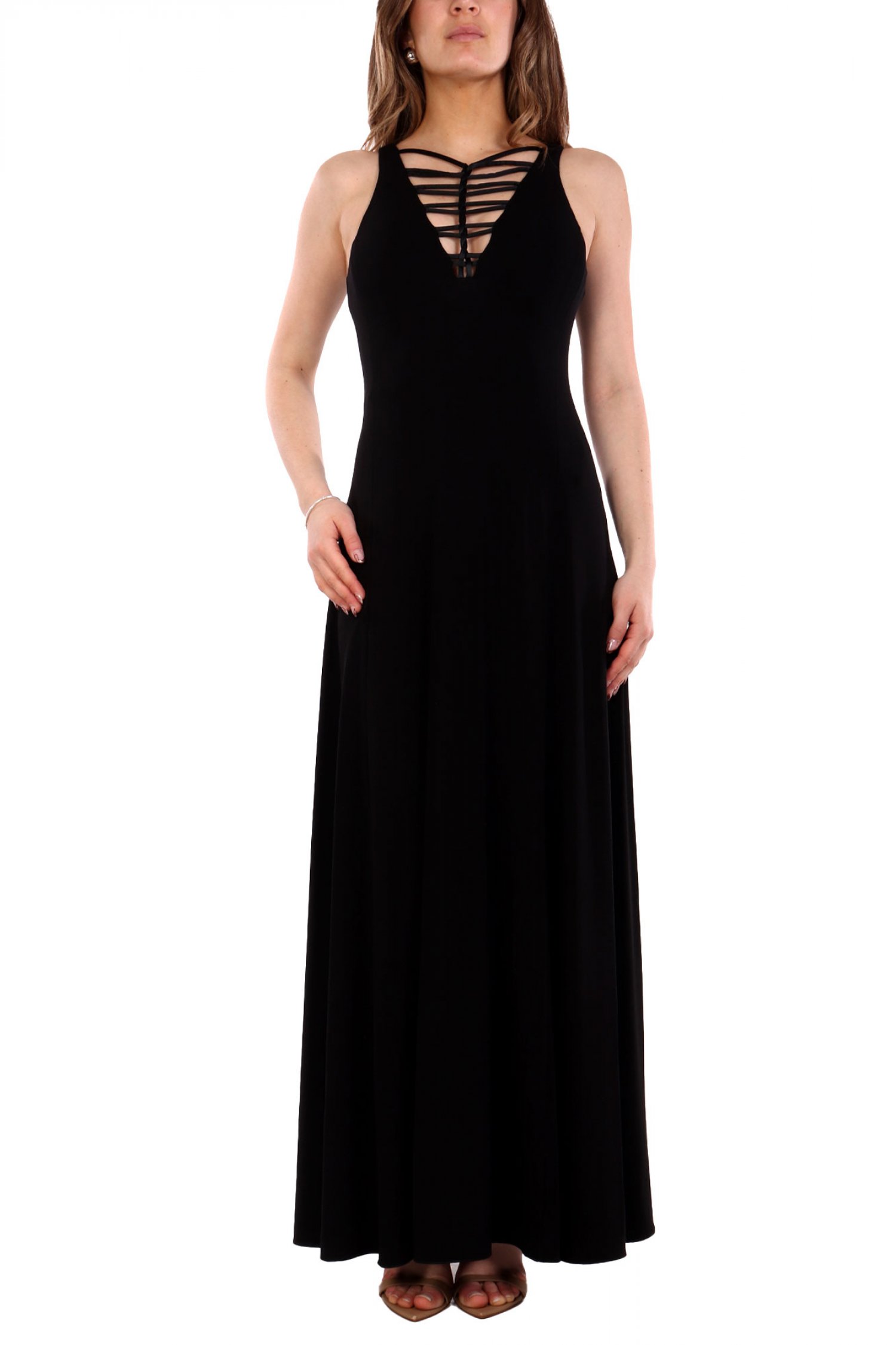 EMPORIO ARMANI ΦΟΡΕΜΑ MAXI ΑΝΟΙΓΜΑ ΚΟΡΔΟΝΙΑ ΜΠΡΟΣΤΑ ΜΑΥΡΟ