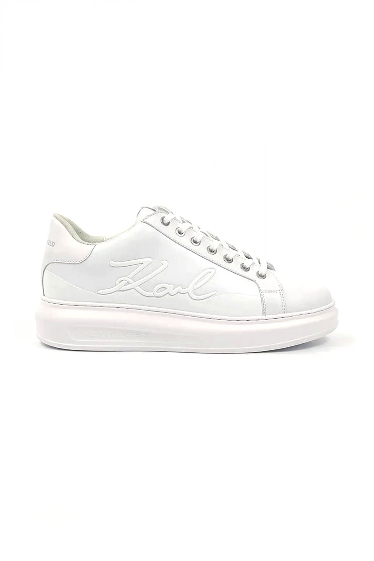 KARL LAGERFELD ΠΑΠΟΥΤΣΙΑ SNEAKERS KAPRI MENS KARL SIGNIA SHINE ΛΕΥΚΟ