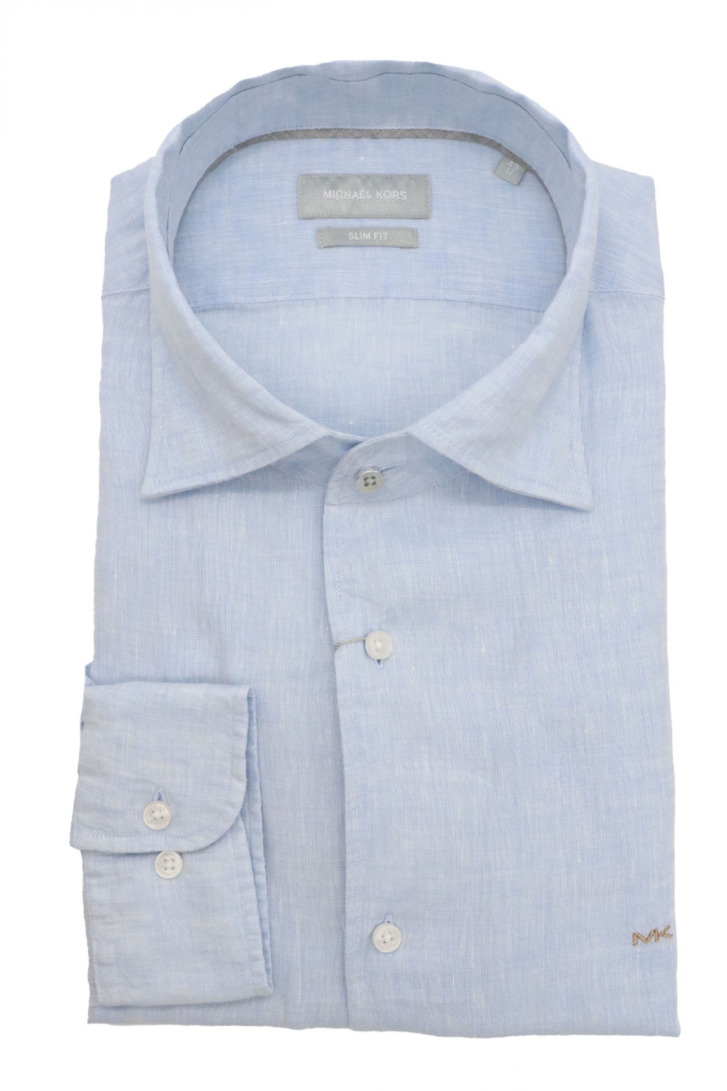 MICHAEL KORS ΠΟΥΚΑΜΙΣΟ SLIM FIT ΛΙΝΟ ΣΙΕΛ