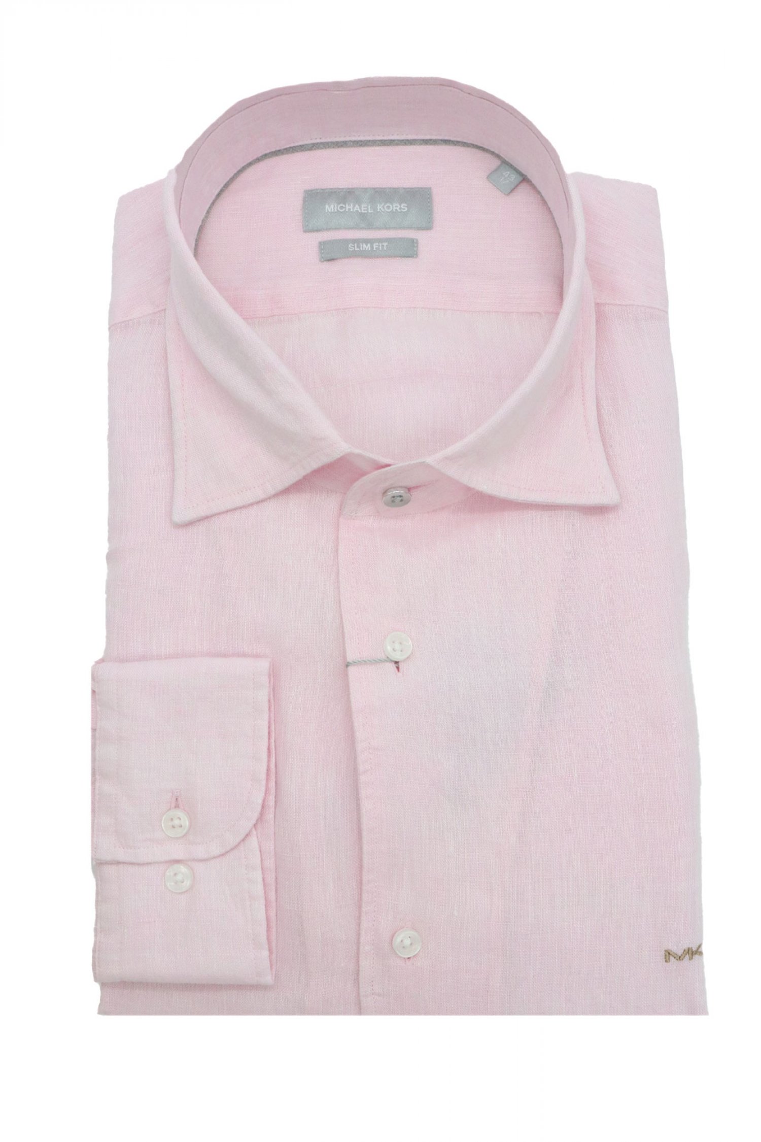 MICHAEL KORS ΠΟΥΚΑΜΙΣΟ SLIM FIT ΛΙΝΟ ΡΟΖ