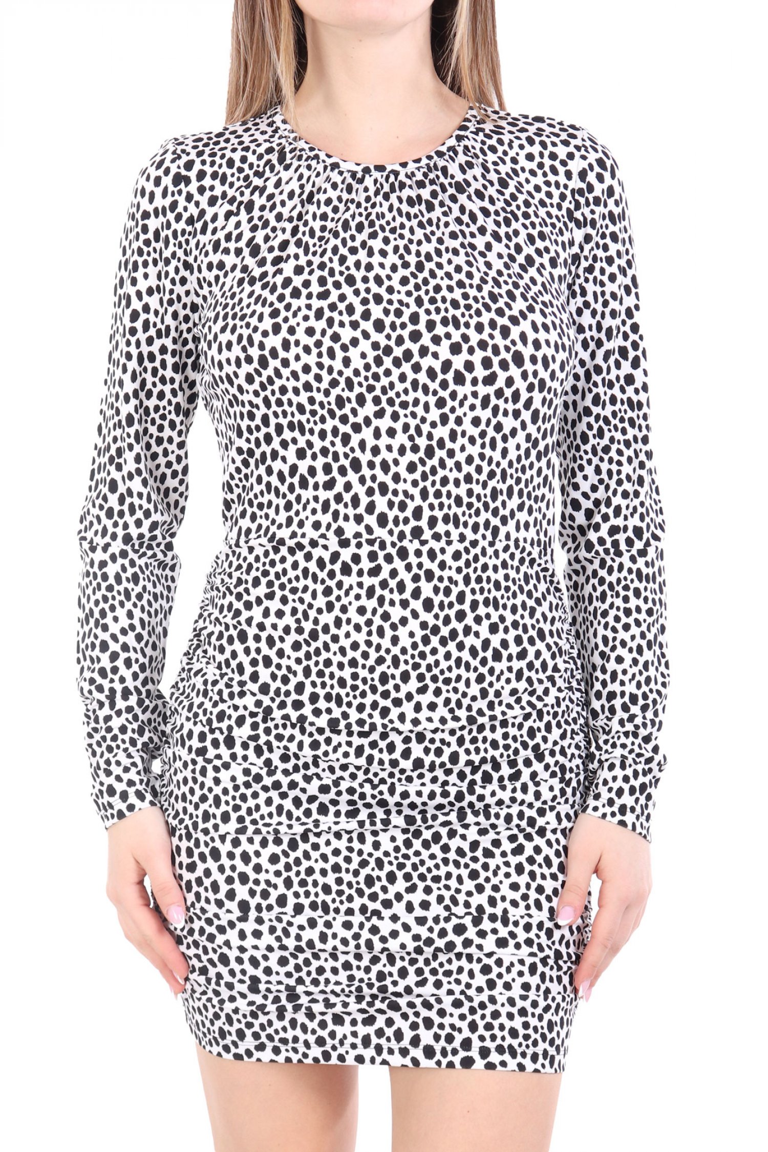 MICHAEL KORS ΦΟΡΕΜΑ MINI ΝΤΡΑΠΕ ΠΟΥΑ ΜΑΥΡΟ-ΛΕΥΚΟ