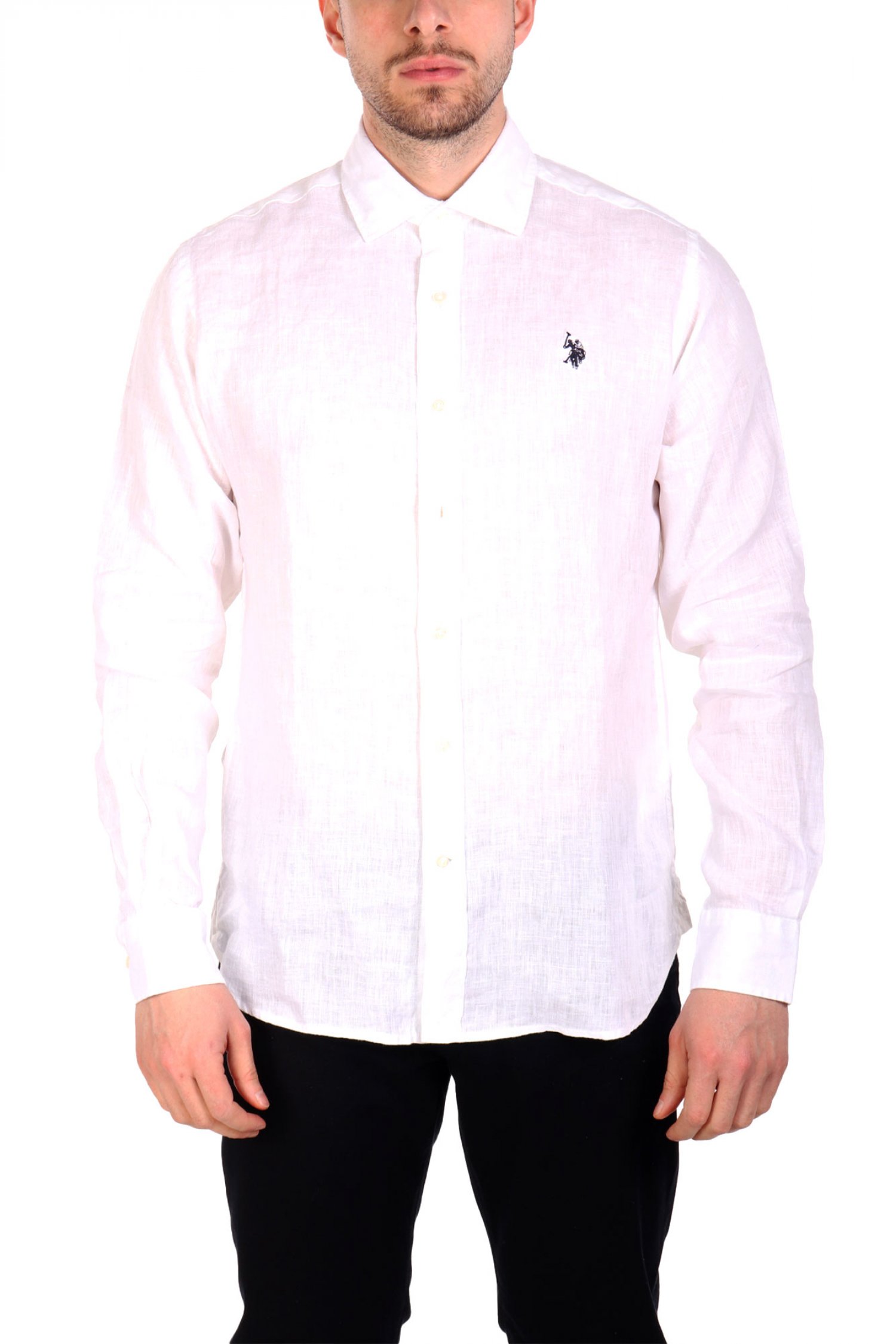 U.S. POLO ASSN U.S.POLO ASSN ΠΟΥΚΑΜΙΣΟ SLIM FIT ΛΕΥΚΟ