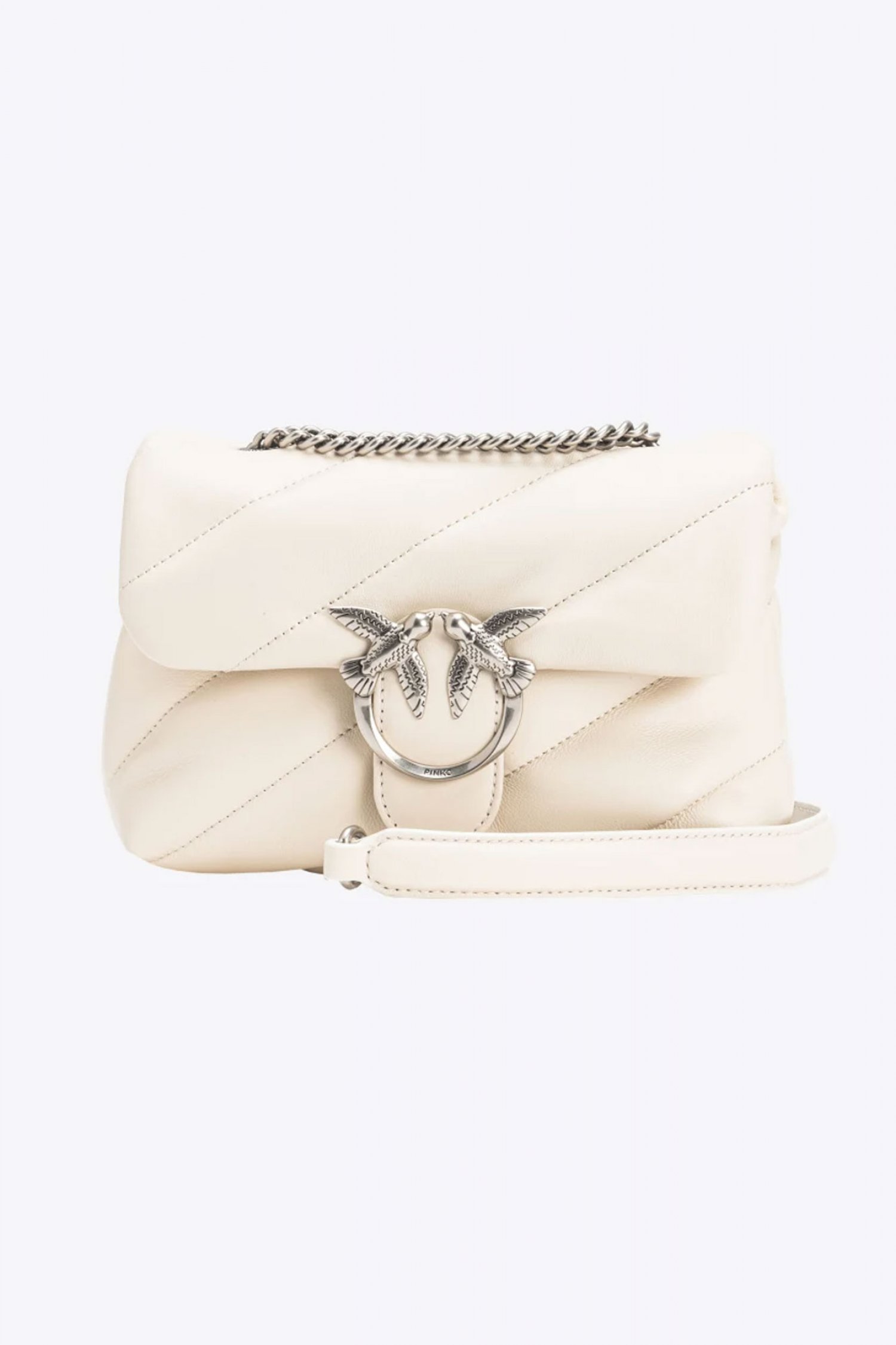 PINKO ΤΣΑΝΤΑΚΙ LOVE MINI PUFF CL SHEEP NAPPA ΛΕΥΚΟ