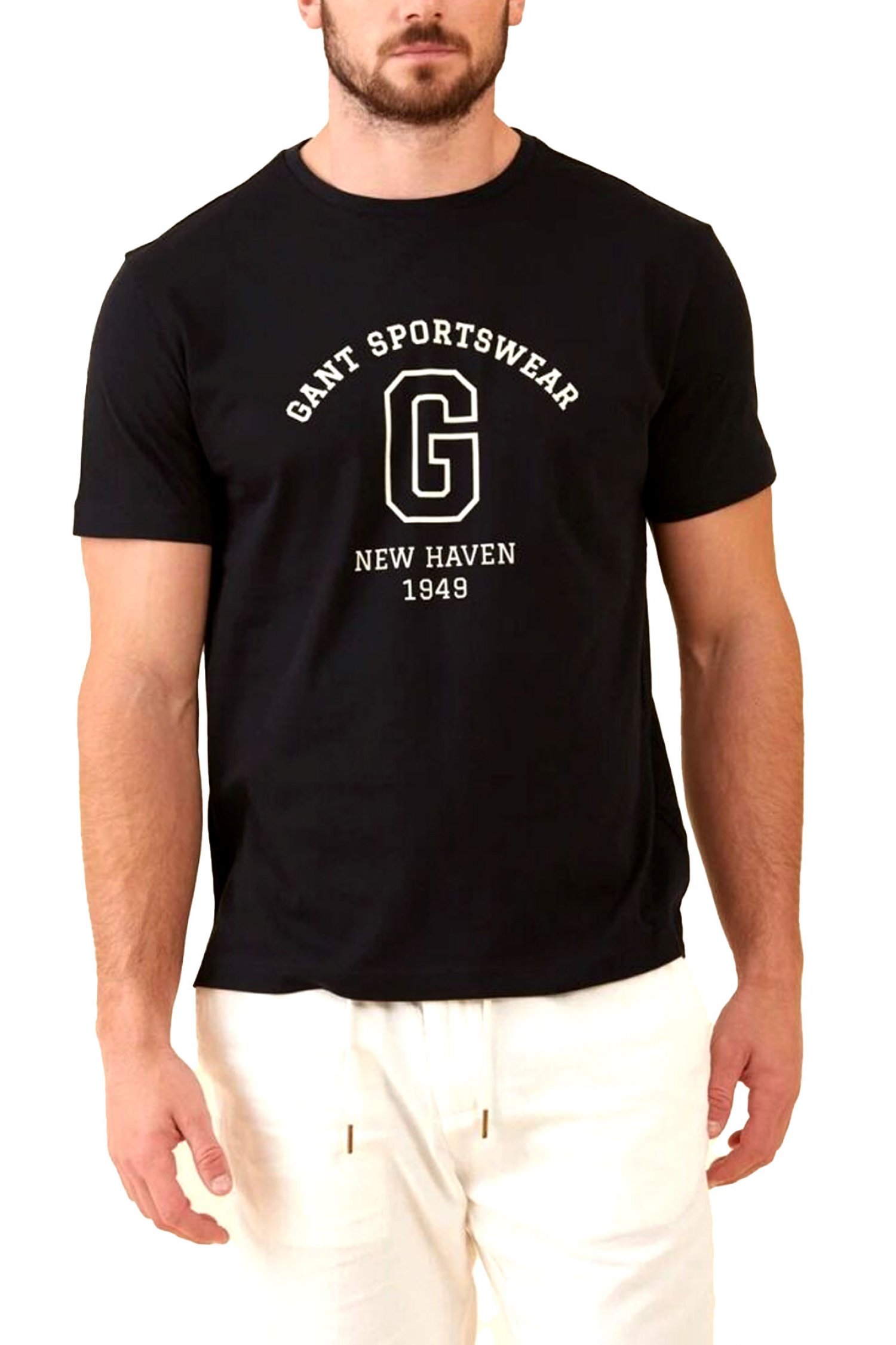 GANT T-SHIRT GRAPHIC SS ΜΑΥΡΟ