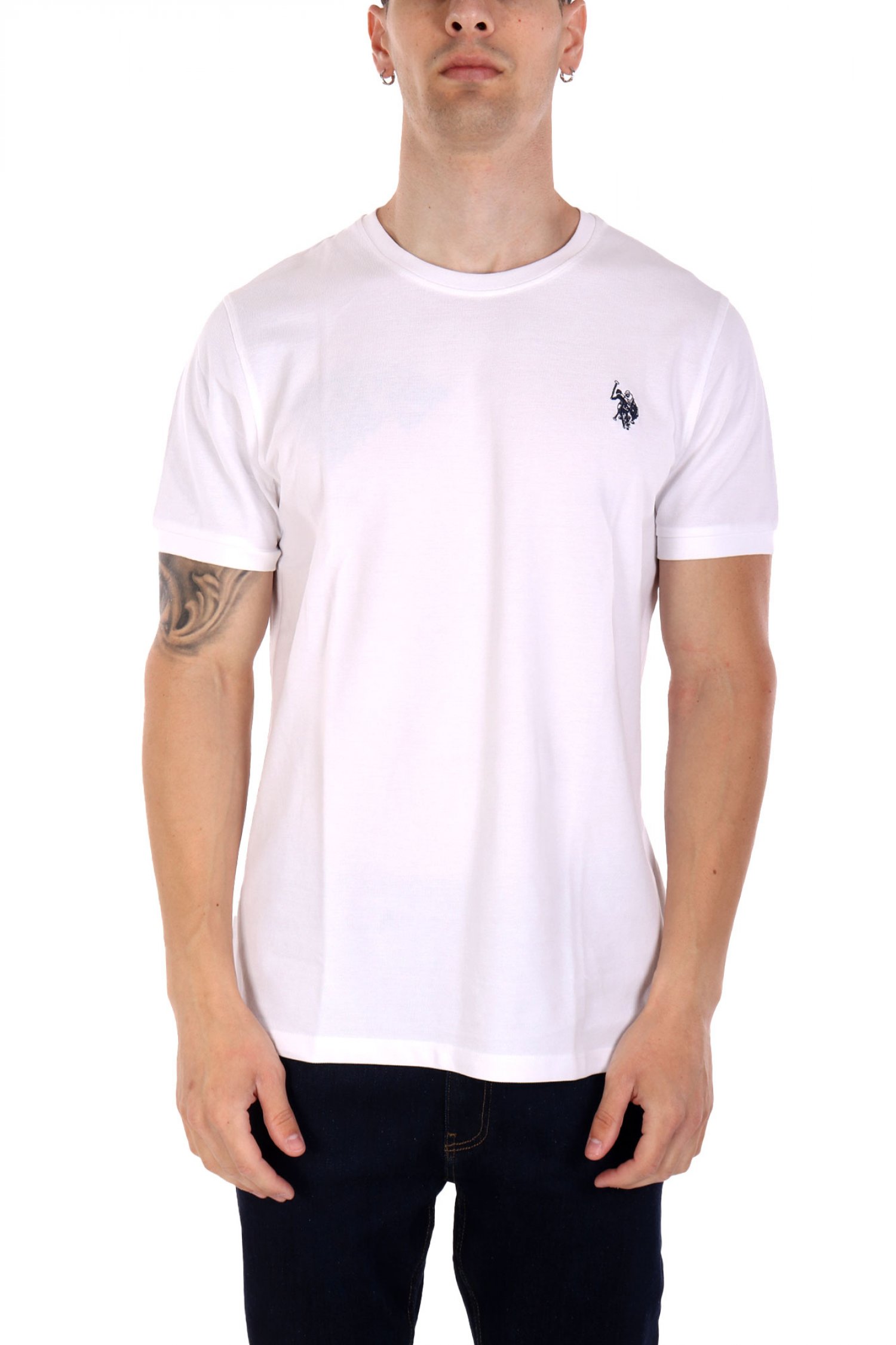 U.S. POLO ASSN. ΜΠΛΟΥΖΑ T-SHIRT ΛΕΥΚΟ ΠΙΚΕ