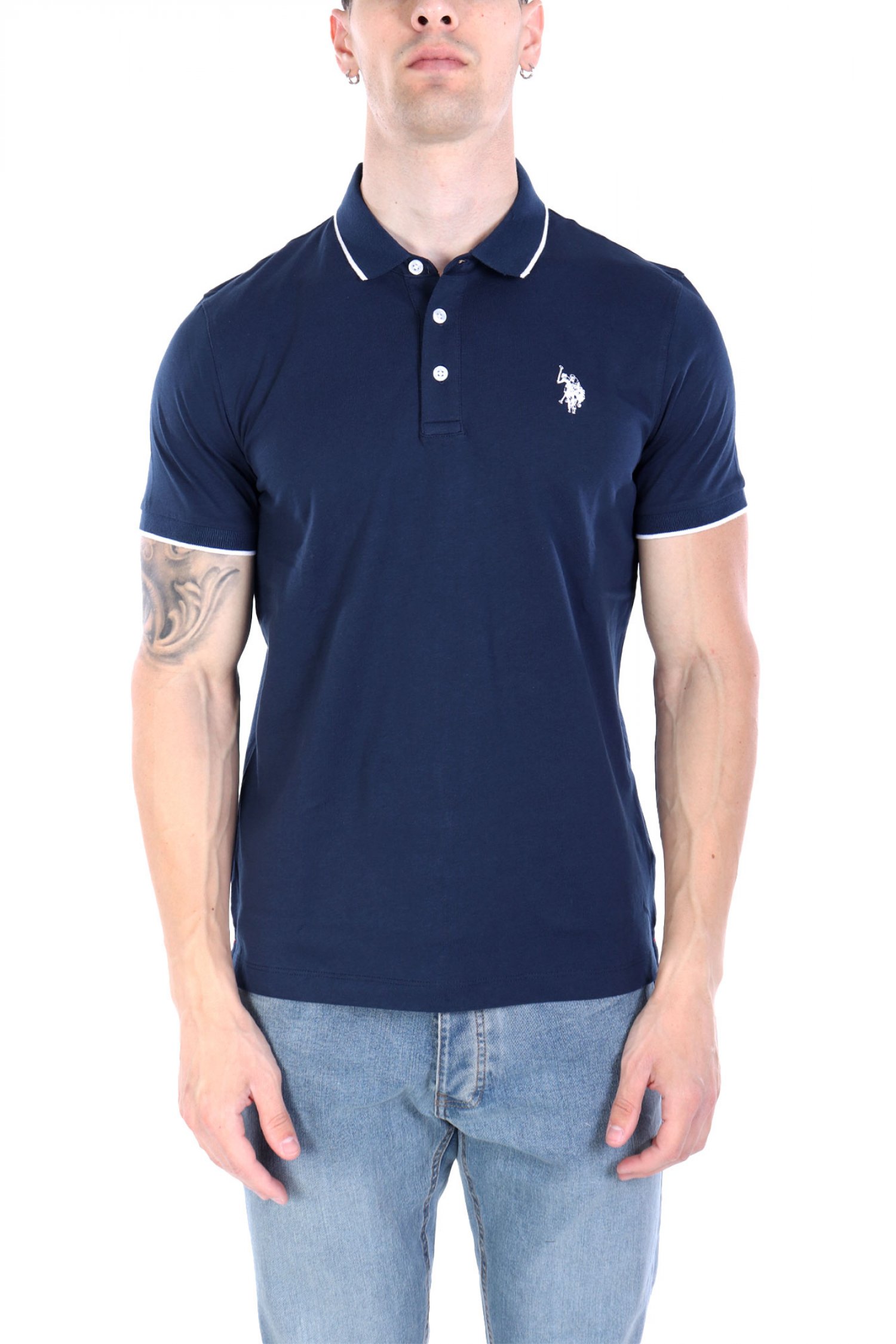 U.S. POLO ASSN. ΜΠΛΟΥΖΑ ΜΠΛΕ ΑΝΔΡΙΚΟ POLO