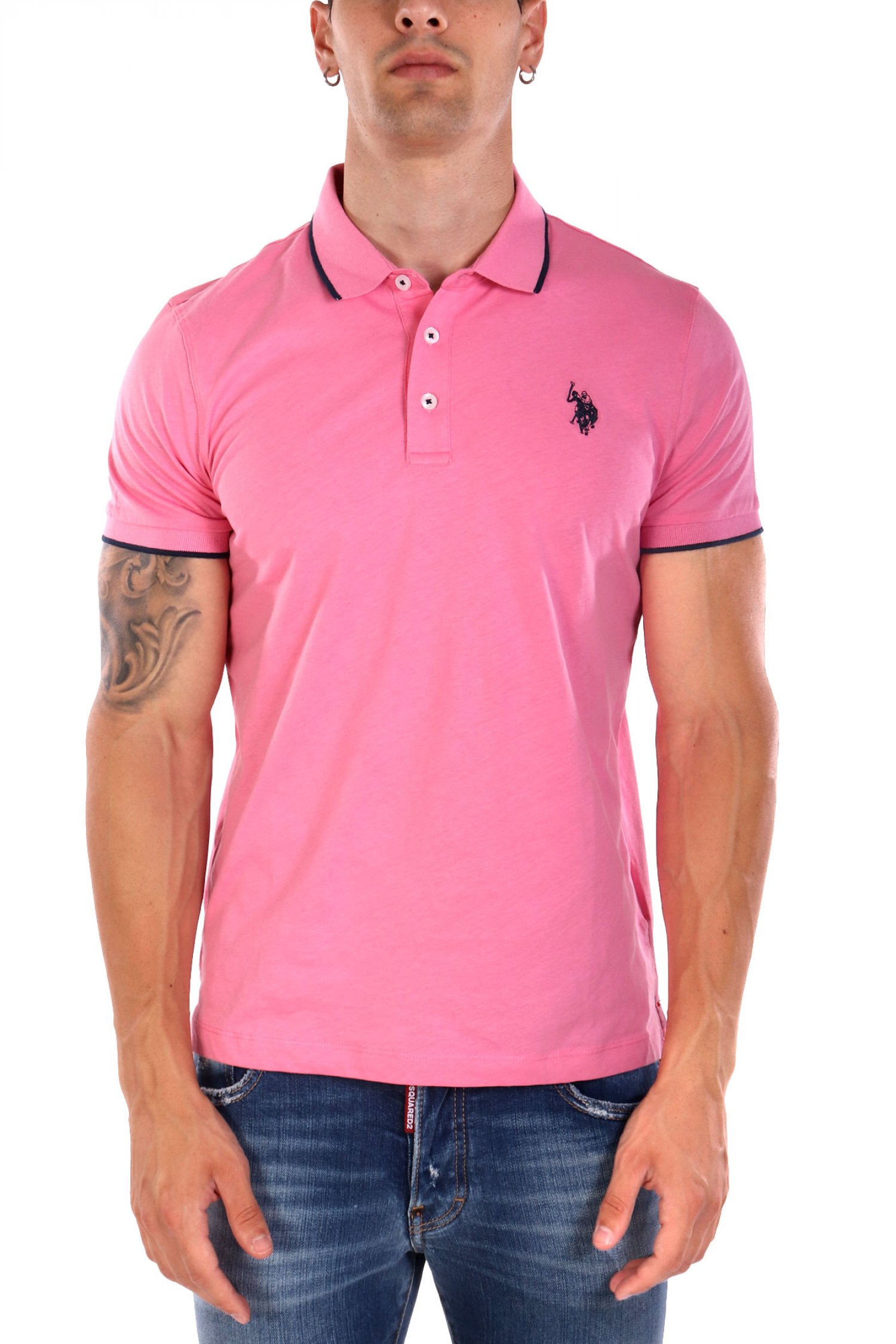 U.S. POLO ASSN. ΜΠΛΟΥΖΑ ΡΟΖ ΑΝΔΡΙΚΟ POLO