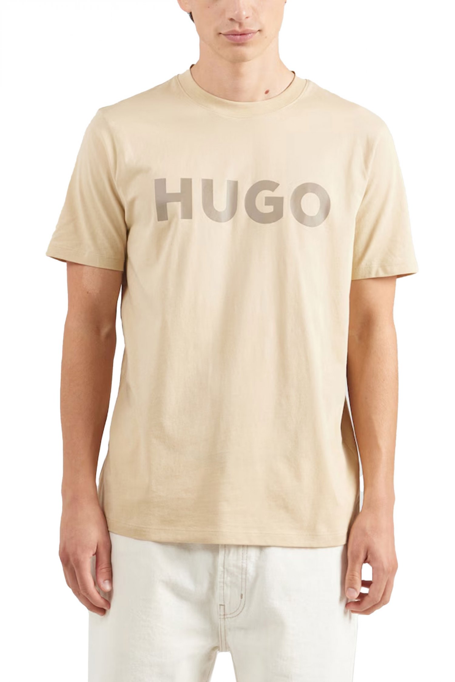 HUGO T-SHIRT DULIVIO LOGO ΜΠΕΖ