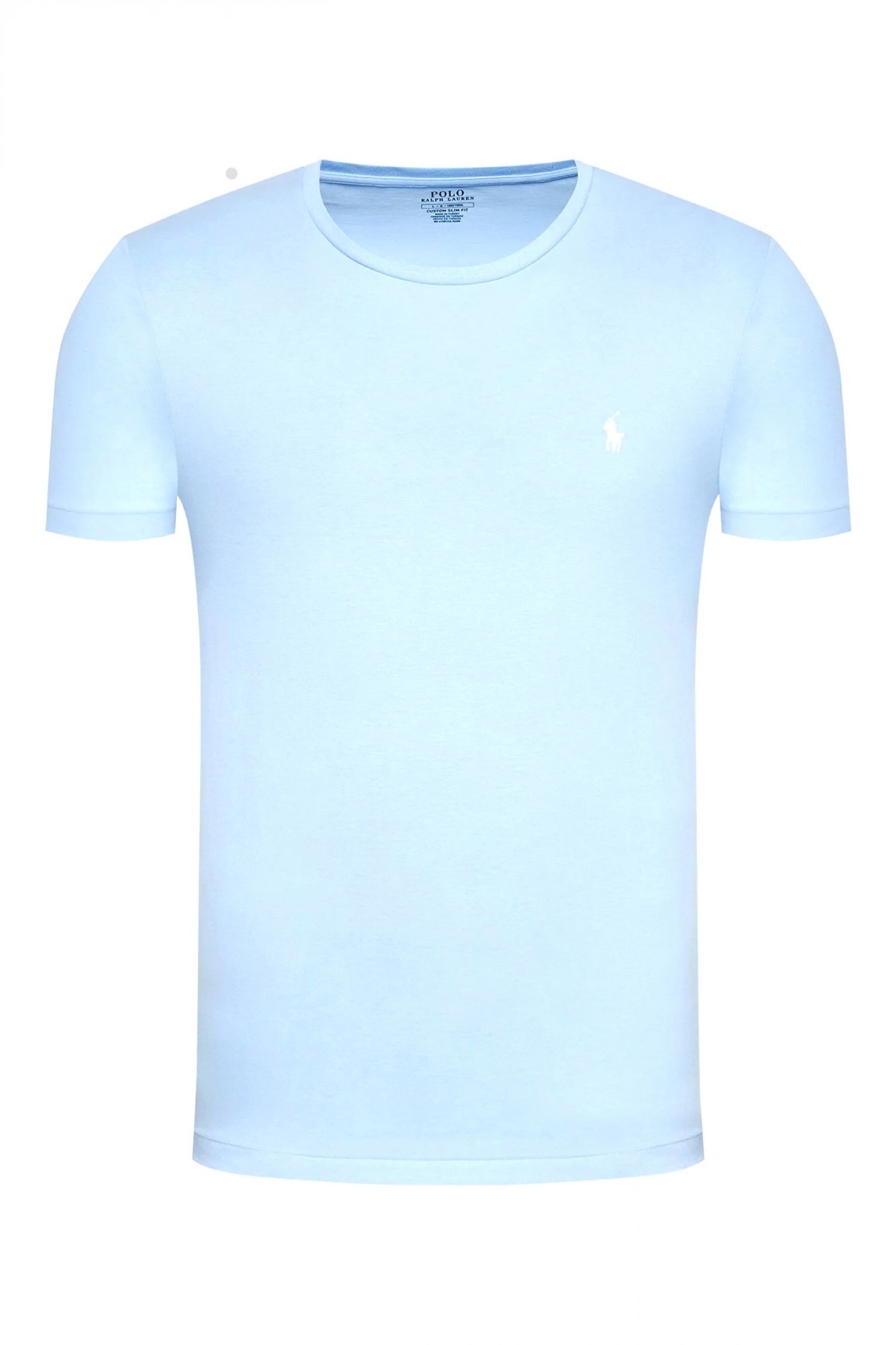 RALPH LAUREN T-SHIRT CUSTOM SLIM FIT LOGO ΣΙΕΛ