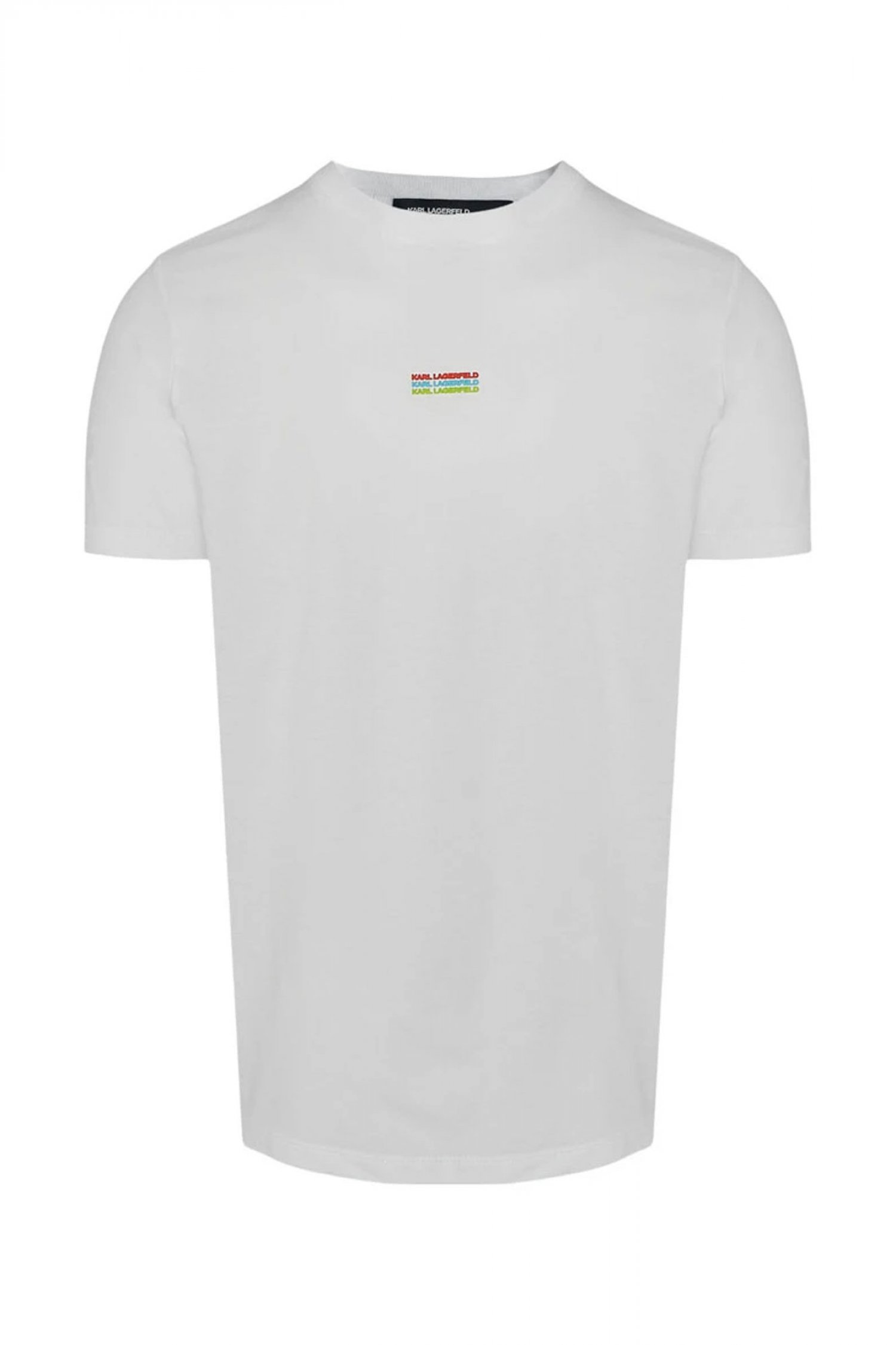 KARL LAGERFELD T-SHIRT CREW NECK LOGO ΛΕΥΚΟ