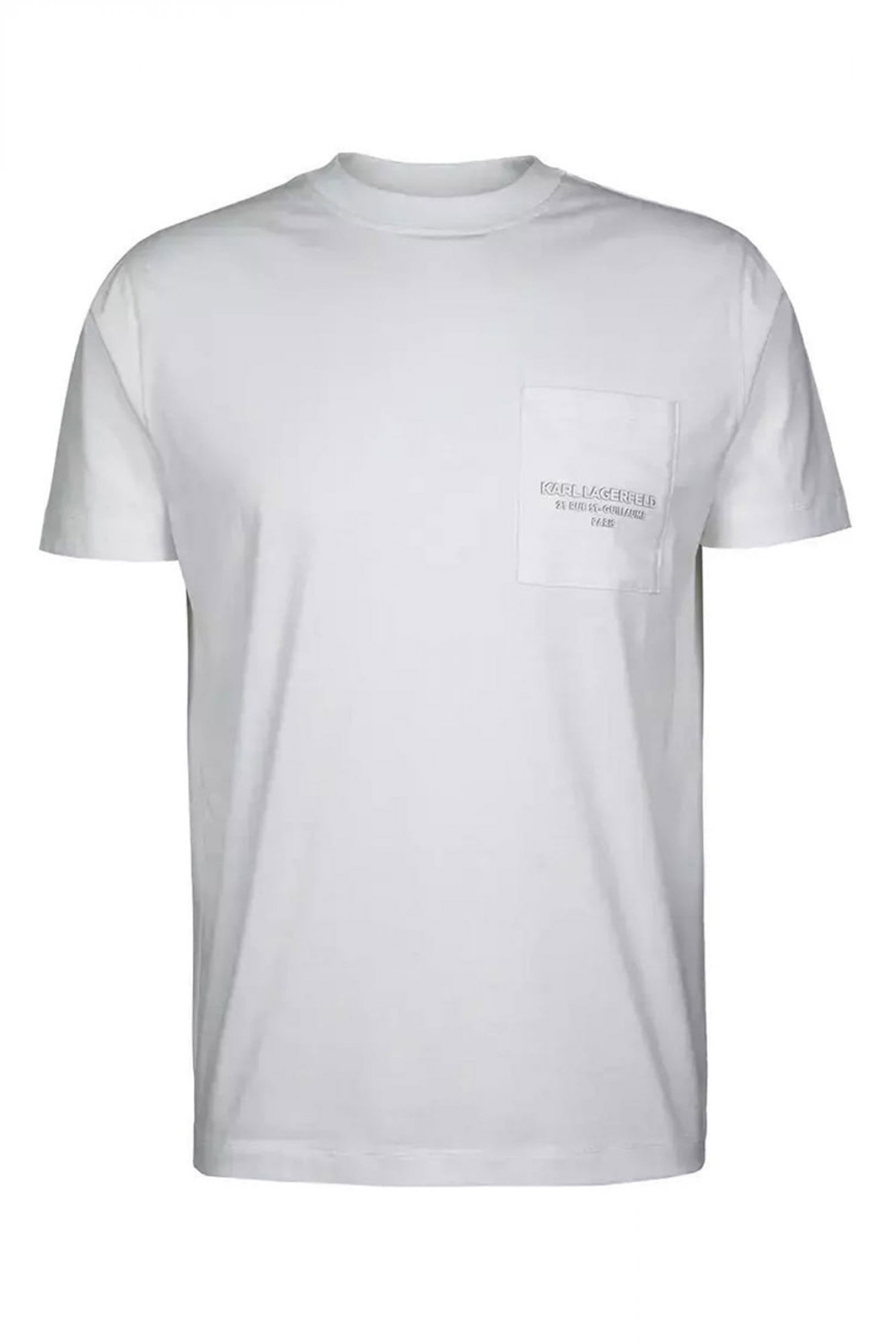 KARL LAGERFELD T-SHIRT CREW NECK LOGO ΛΕΥΚΟ
