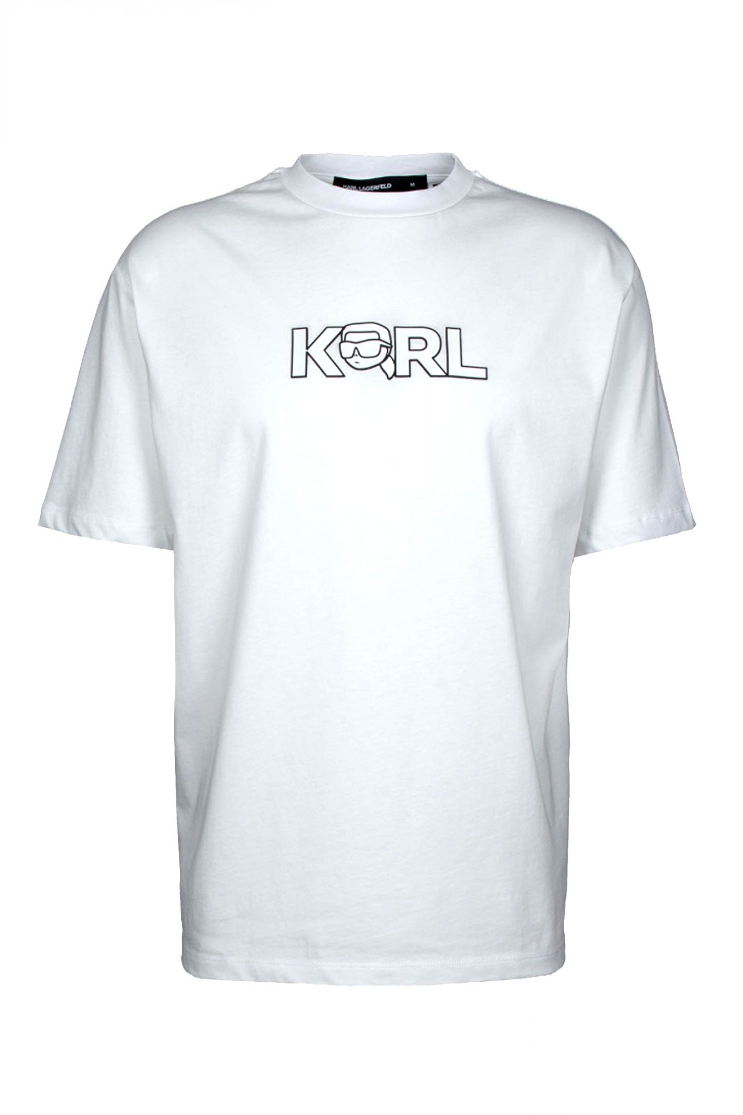 KARL LAGERFELD T-SHIRT LOGO ΛΕΥΚΟ