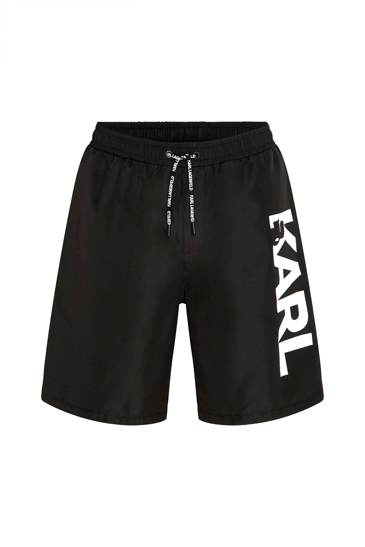KARL LAGERFELD ΜΑΓΙΩ LOGO LONG BOARDSHORTS ΜΑΥΡΟ