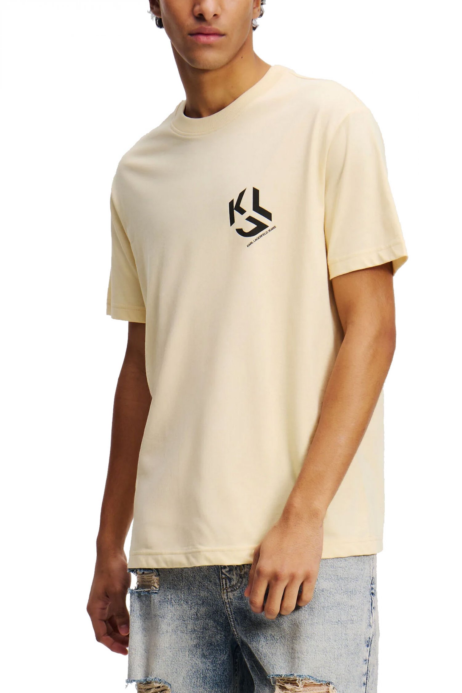 KARL LAGERFELD JEANS KARL LAGERFELD JEANS T-SHIRT MONOGRAM TEE REGULAR FIT ΜΠΕΖ ΑΜΜΟΥ