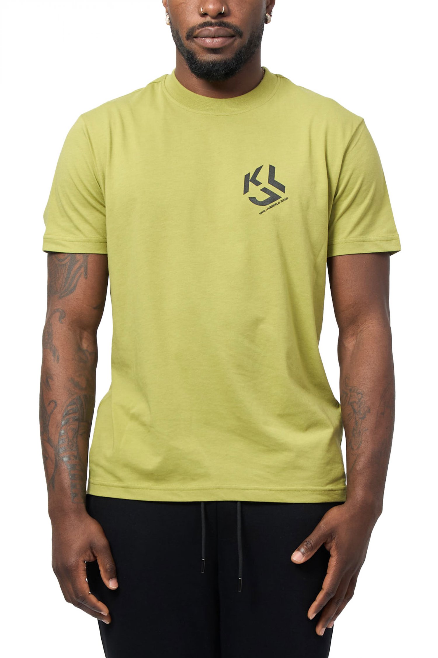 KARL LAGERFELD JEANS T-SHIRT MONOGRAM TEE REGULAR FIT ΠΡΑΣΙΝΟ