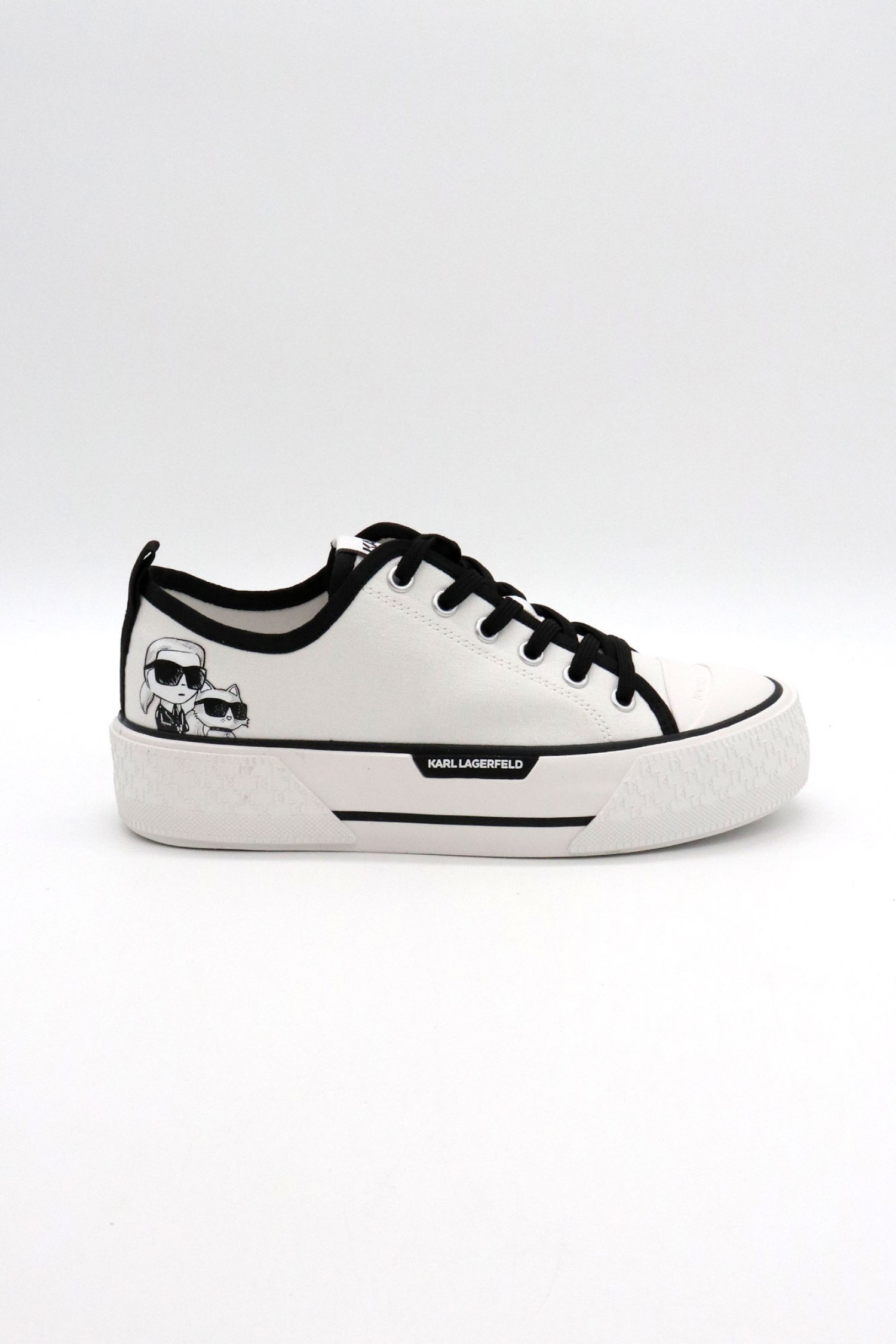 KARL LAGERFELD ΠΑΠΟΥΤΣΙΑ SNEAKERS KAMPUS MAX III TWIN KAMBAΣ LOGO ΛΕΥΚΟ