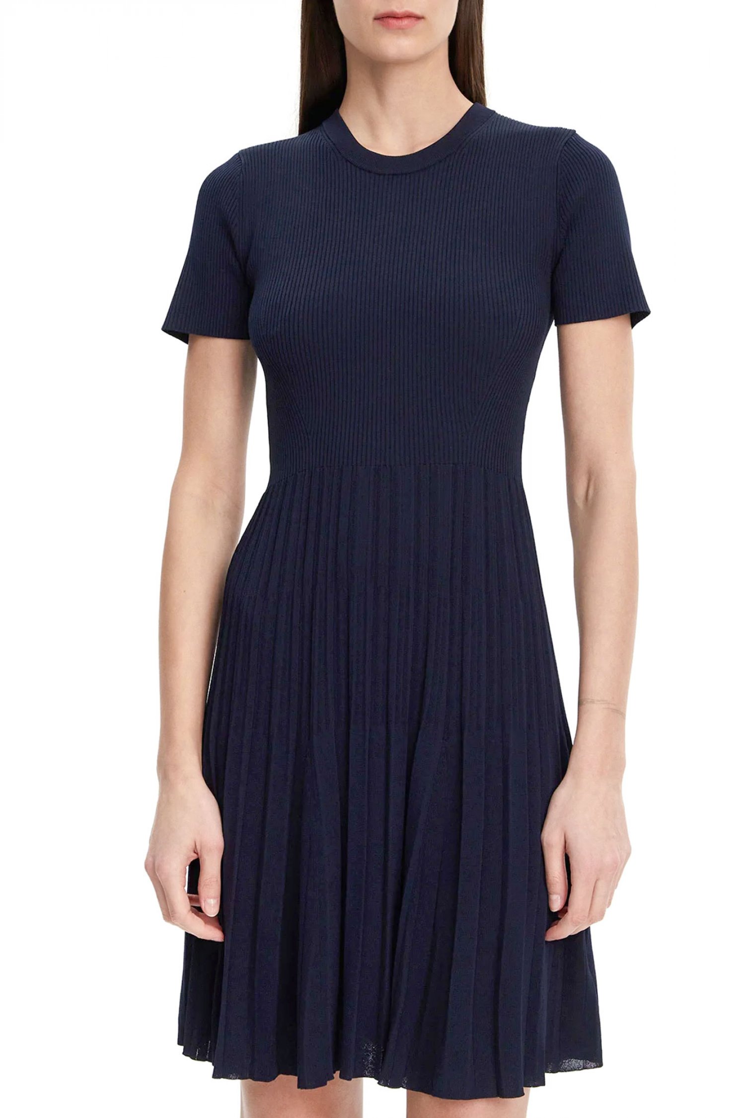 MICHAEL KORS ΦΟΡΕΜΑ MINI ΡΙΠ ΠΛΙΣΕ ΣΚΟΥΡΟ ΜΠΛΕ