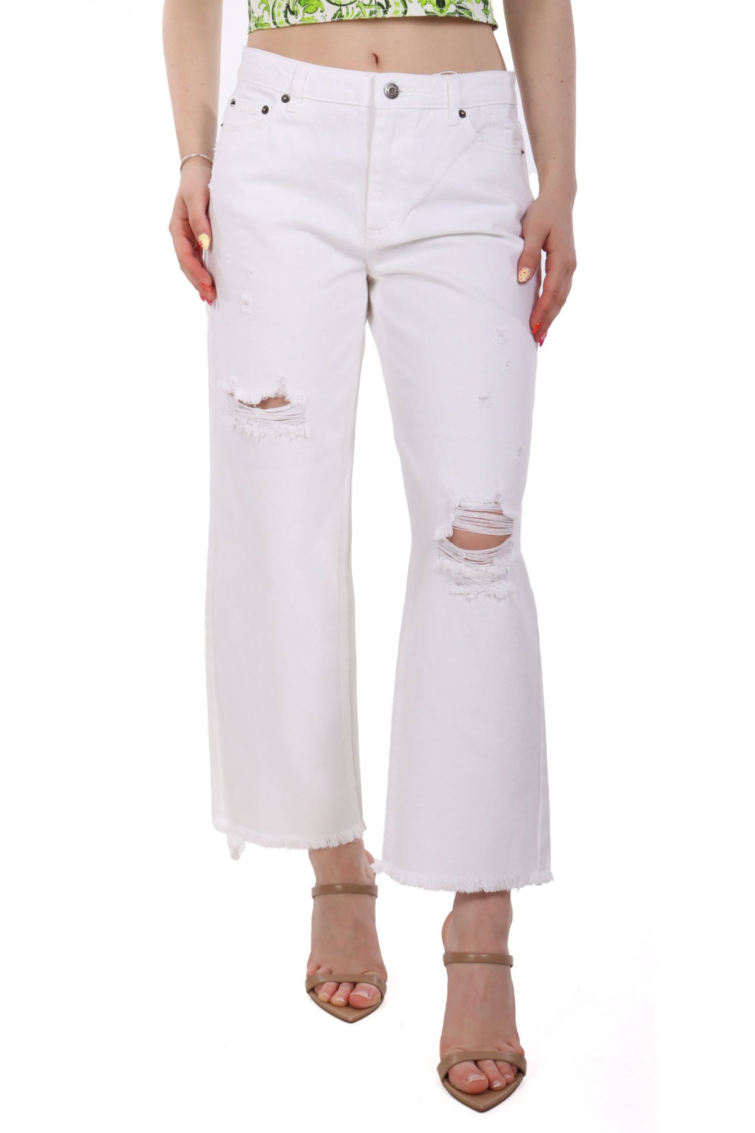 MICHAEL KORS ΠΑΝΤΕΛΟΝΙ JEANS ΦΘΟΡΕΣ ΜΕ ΞΕΦΤΙΑ ΣΤΟ ΤΕΛΕΙΩΜΑ ΛΕΥΚΟ