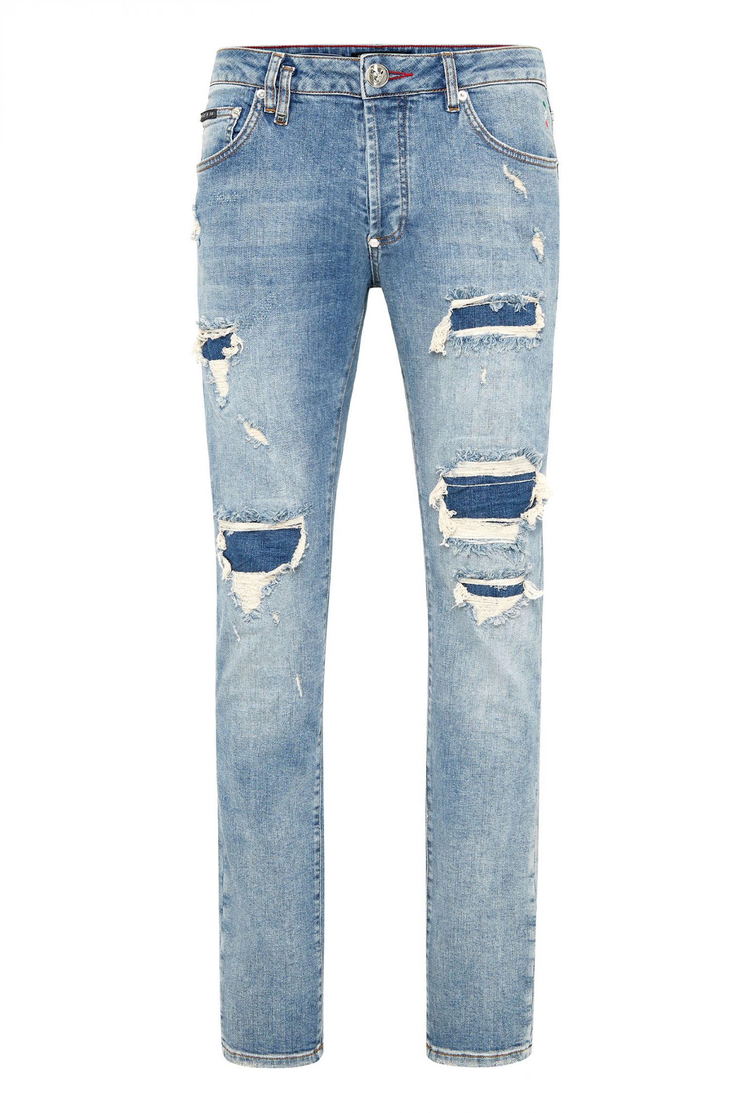 PHILIPP PLEIN ΠΑΝΤΕΛΟΝΙ JEANS SUPER STRAIGHT CUT FIT ΜΠΛΕ