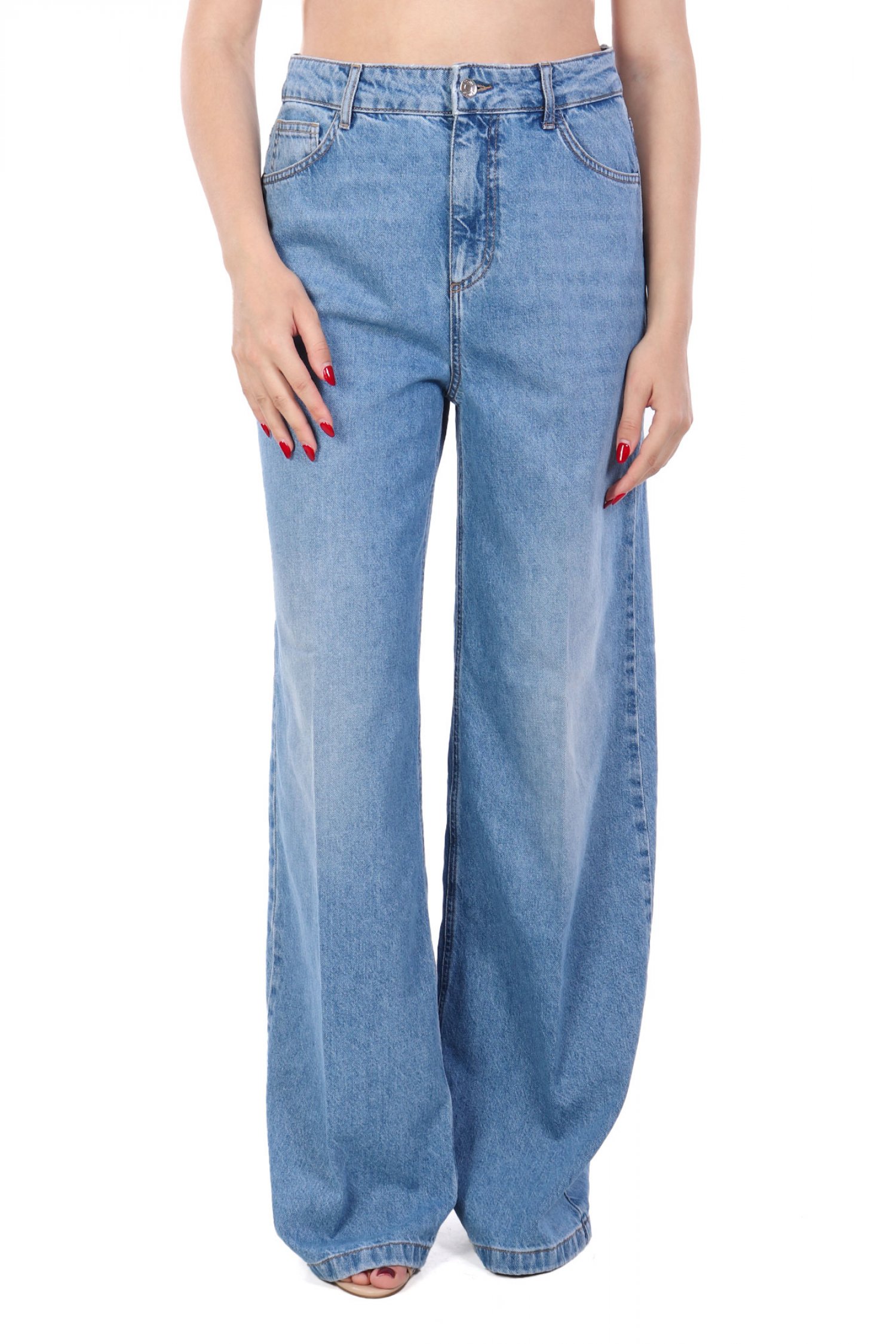 LIU-JO ΠΑΝΤΕΛΟΝΑ JEANS ΠΛΕΚΤΗ ΤΣΕΠΗ ΜΠΛΕ