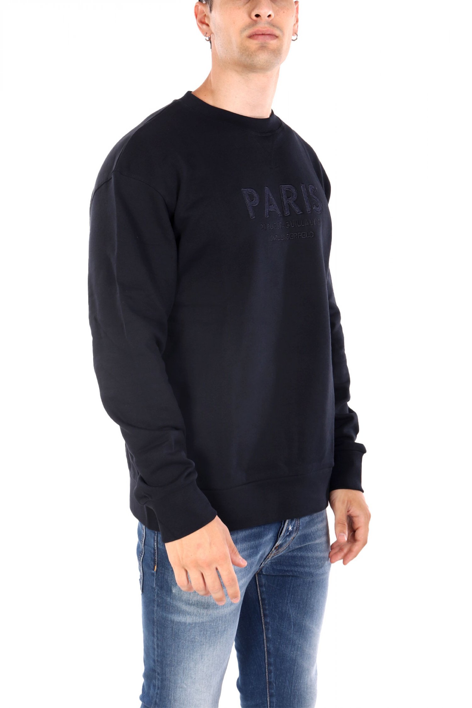 KARL LAGERFELD ΦΟΥΤΕΡ CREWNECK LOGO ΜΑΥΡΟ