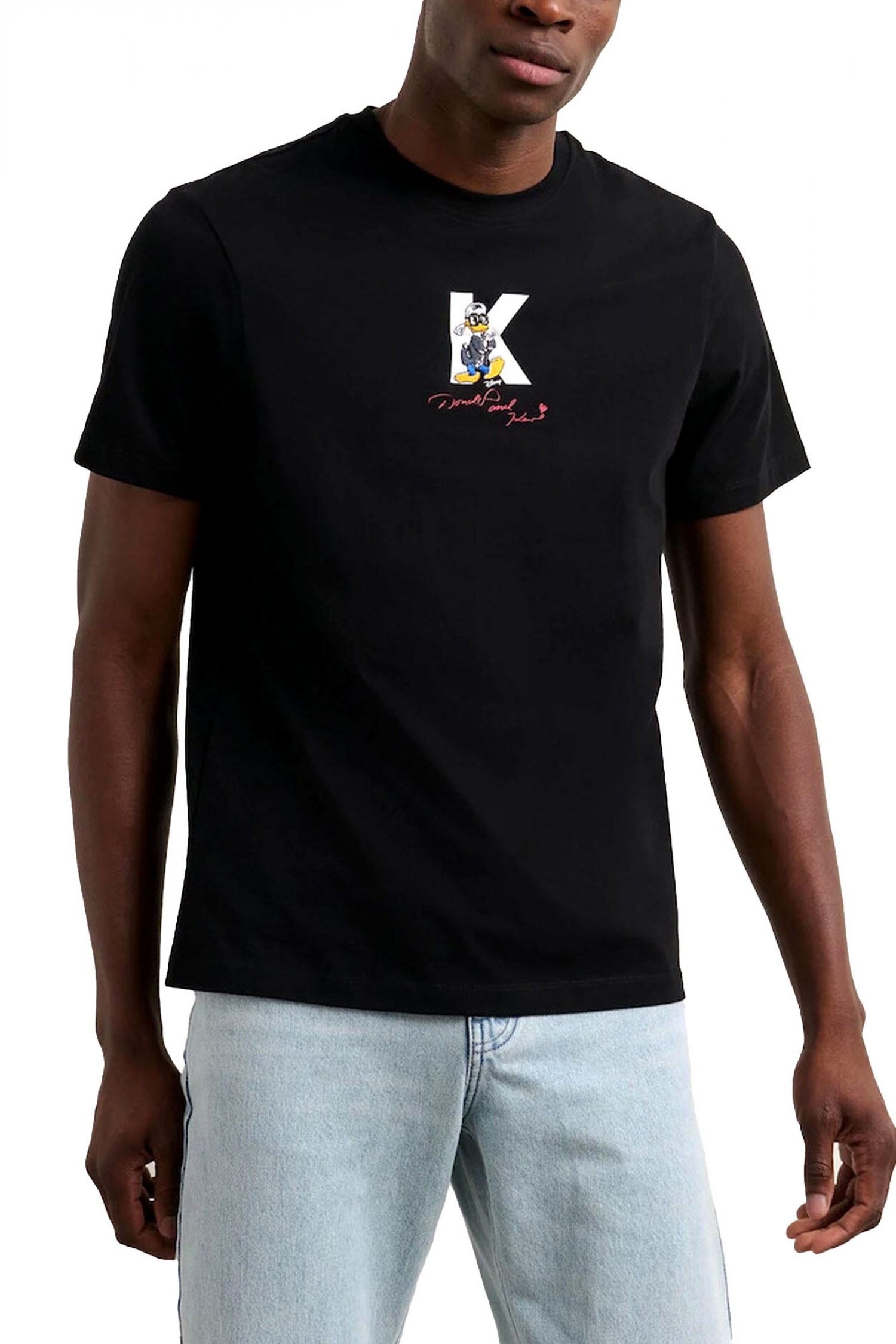 KARL LAGERFELD T-SHIRT LOGO X DISNEY ΜΑΥΡΟ