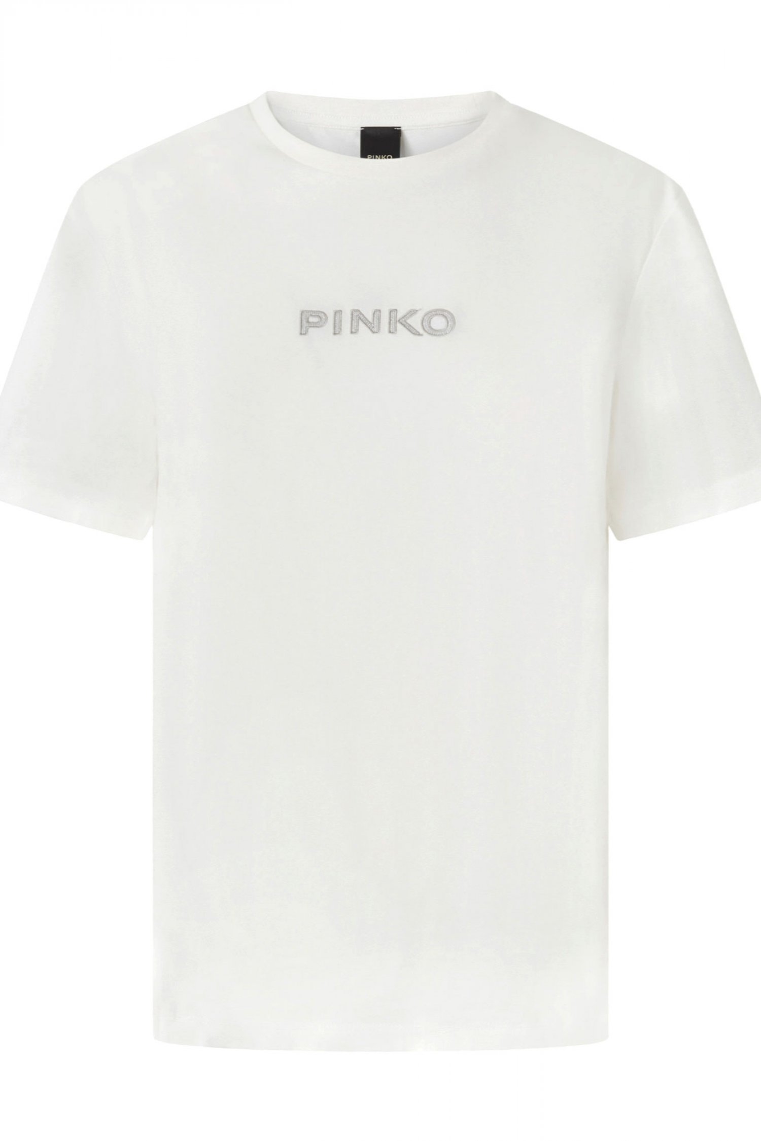 PINKO T-SHIRT STREPITOSO T-SHIRT JERSEY LOGO STRASS PINKO WITH YOU ΛΕΥΚΟ