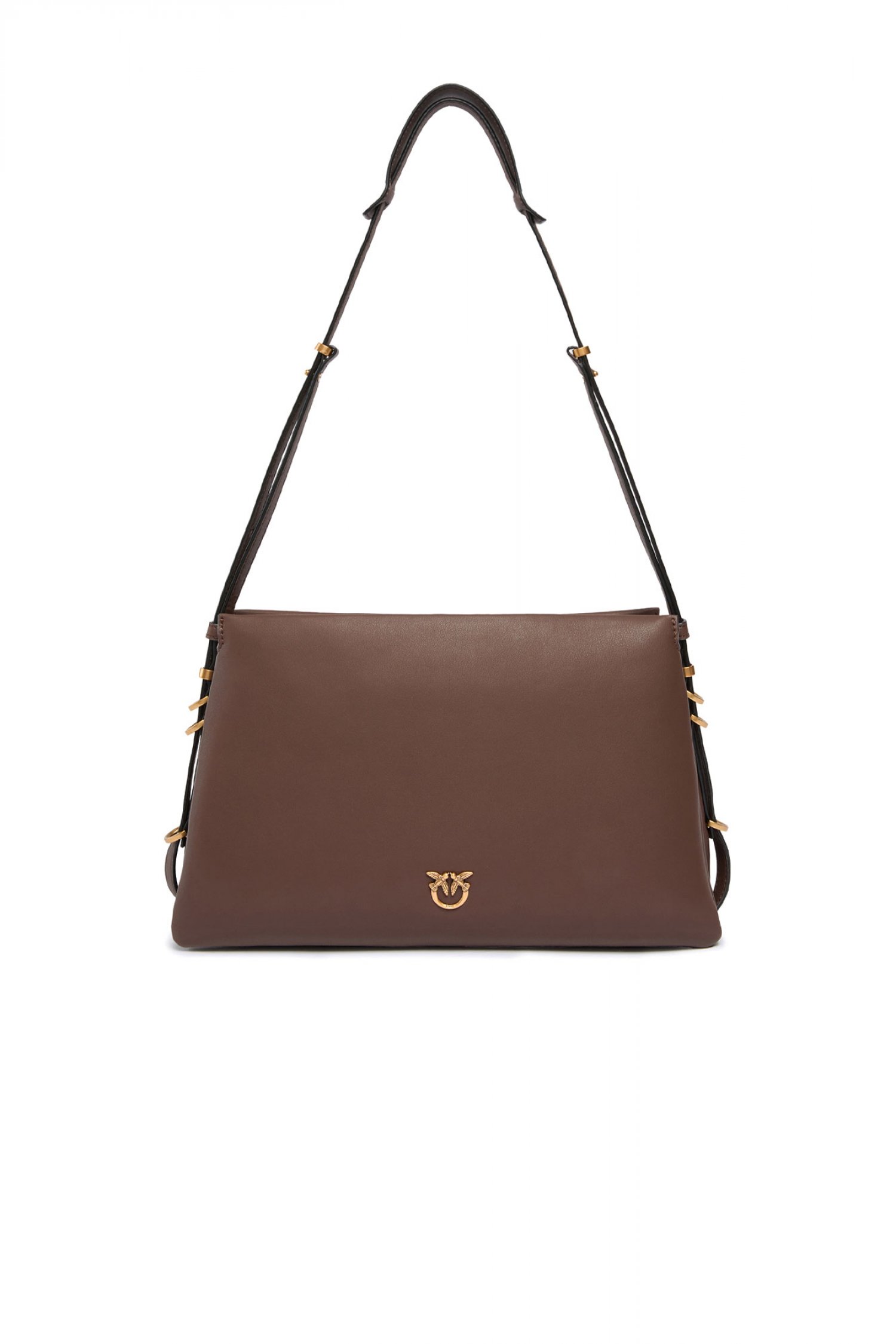 PINKO ΤΣΑΝΤΑ TRIPLET VITELLO MORBIDO ΚΑΦΕ