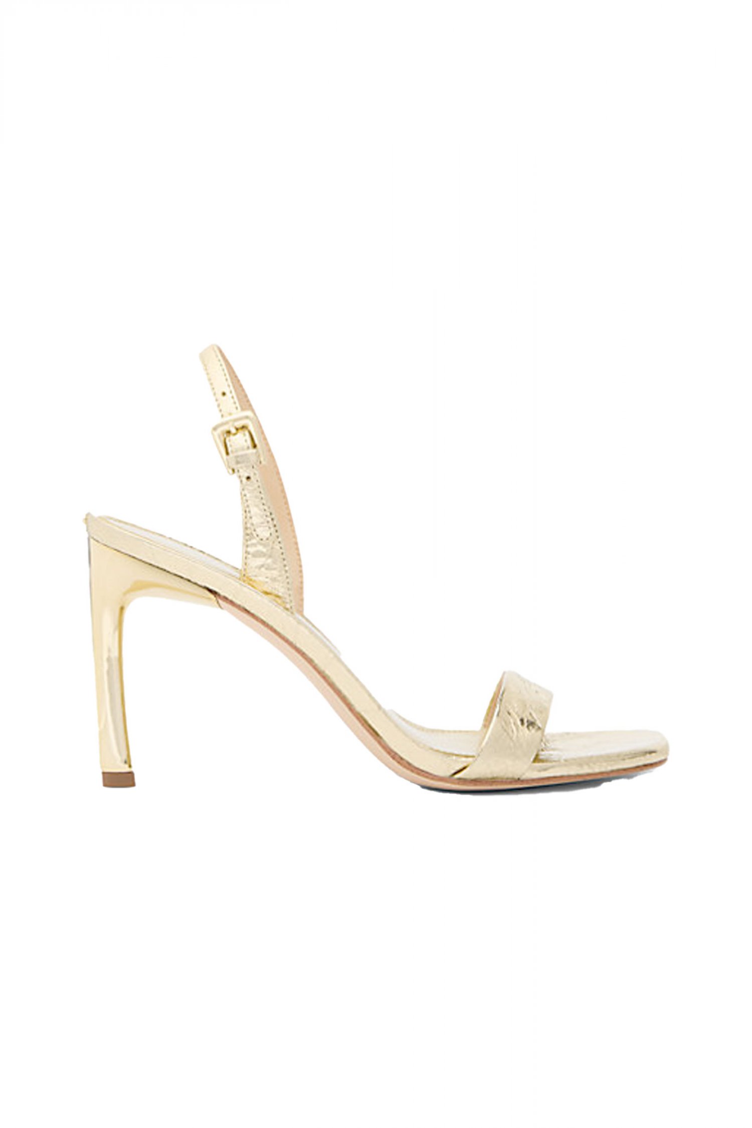 MICHAEL KORS ΠΑΠΟΥΤΣΙΑ ΠΕΔΙΛΑ KASIA HEELED SANDAL ΜΕΤΑΛΛΙΚΟ LOGO ΧΡΥΣΟ