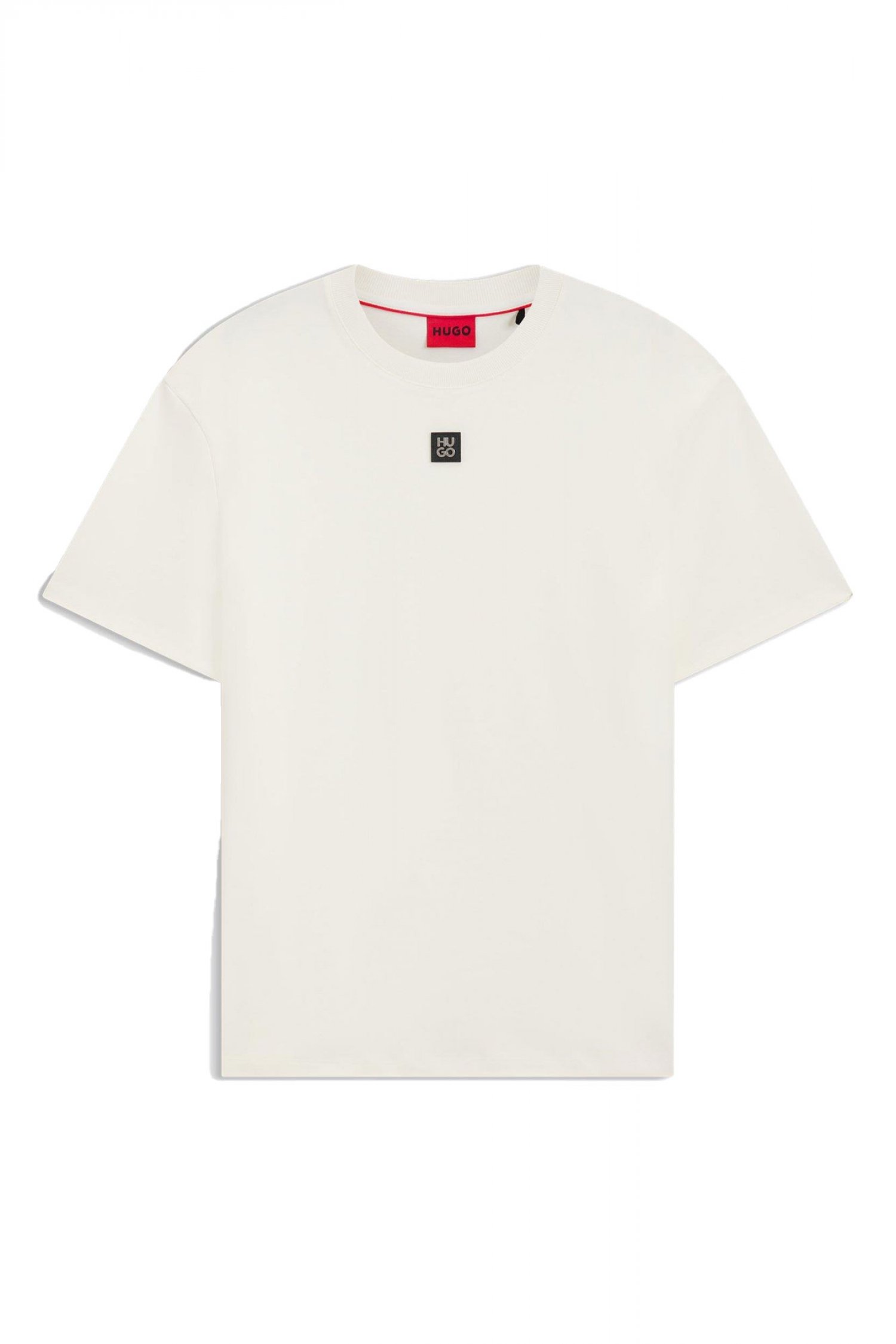 HUGO T-SHIRT DALILE LOGO ΜΕΤΑΛΛΙΚΟ ΕΚΡΟΥ