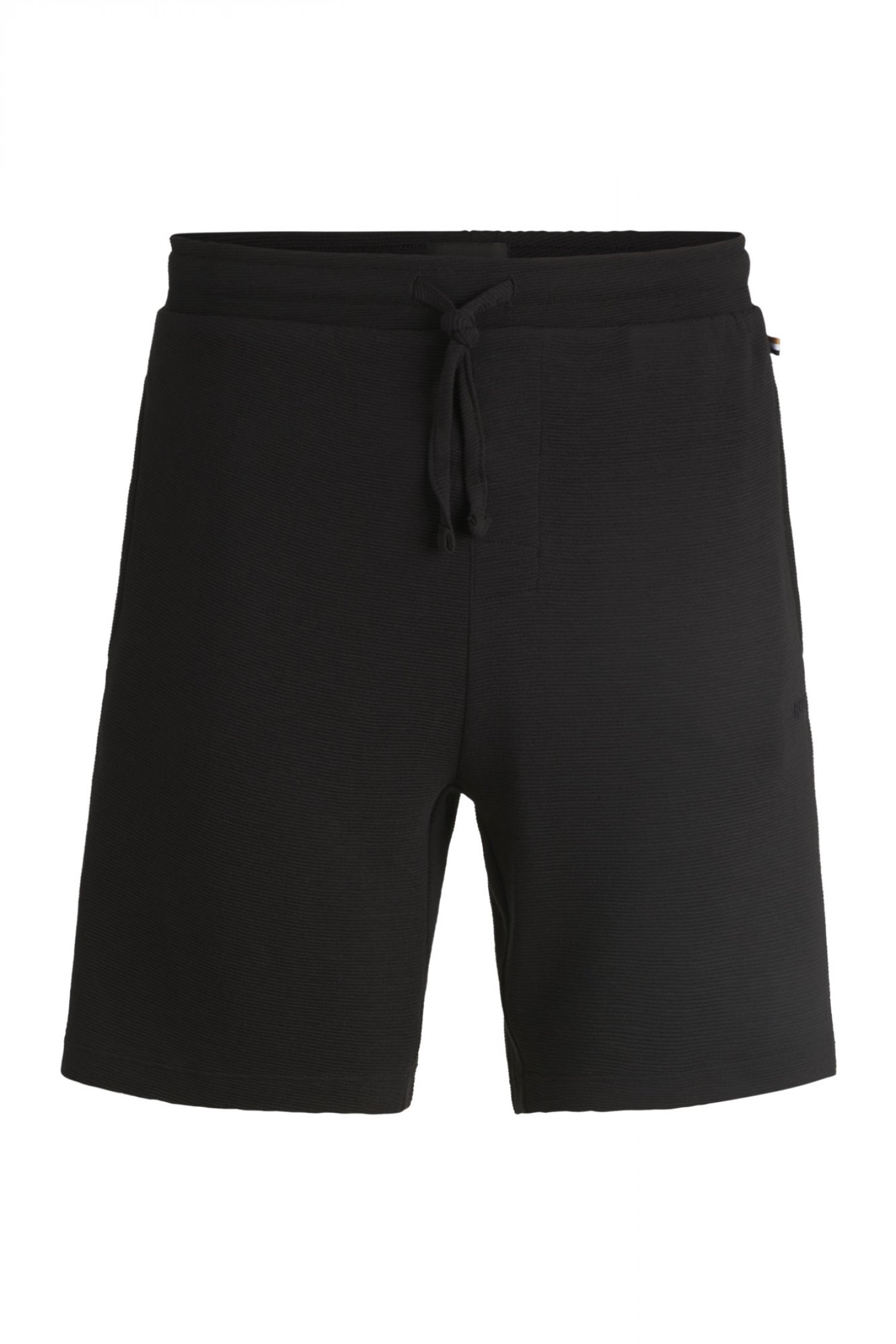 BOSS HOMEWEAR ΒΕΡΜΟΥΔΑ ΦΟΥΤΕΡ RIB SHORTS ΜΑΥΡΟ