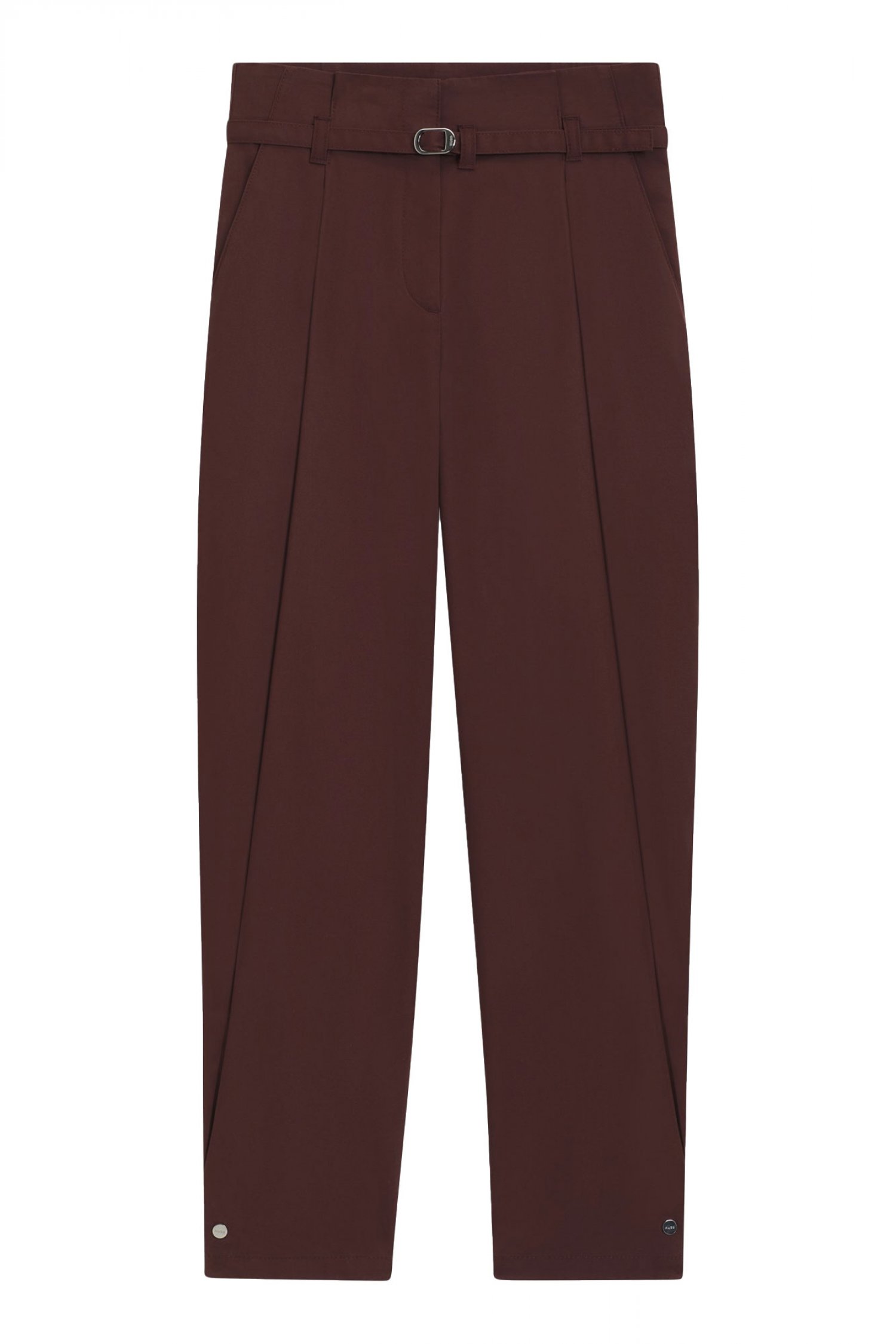 HUGO ΠΑΝΤΕΛΟΝΙ HAZELDA-1 TAPERED FIT ΑΠΟΣΠΩΜΕΝΗ ΖΩΝΗ ΚΟΥΜΠΙ ΚΑΤΩ ΚΑΦΕ