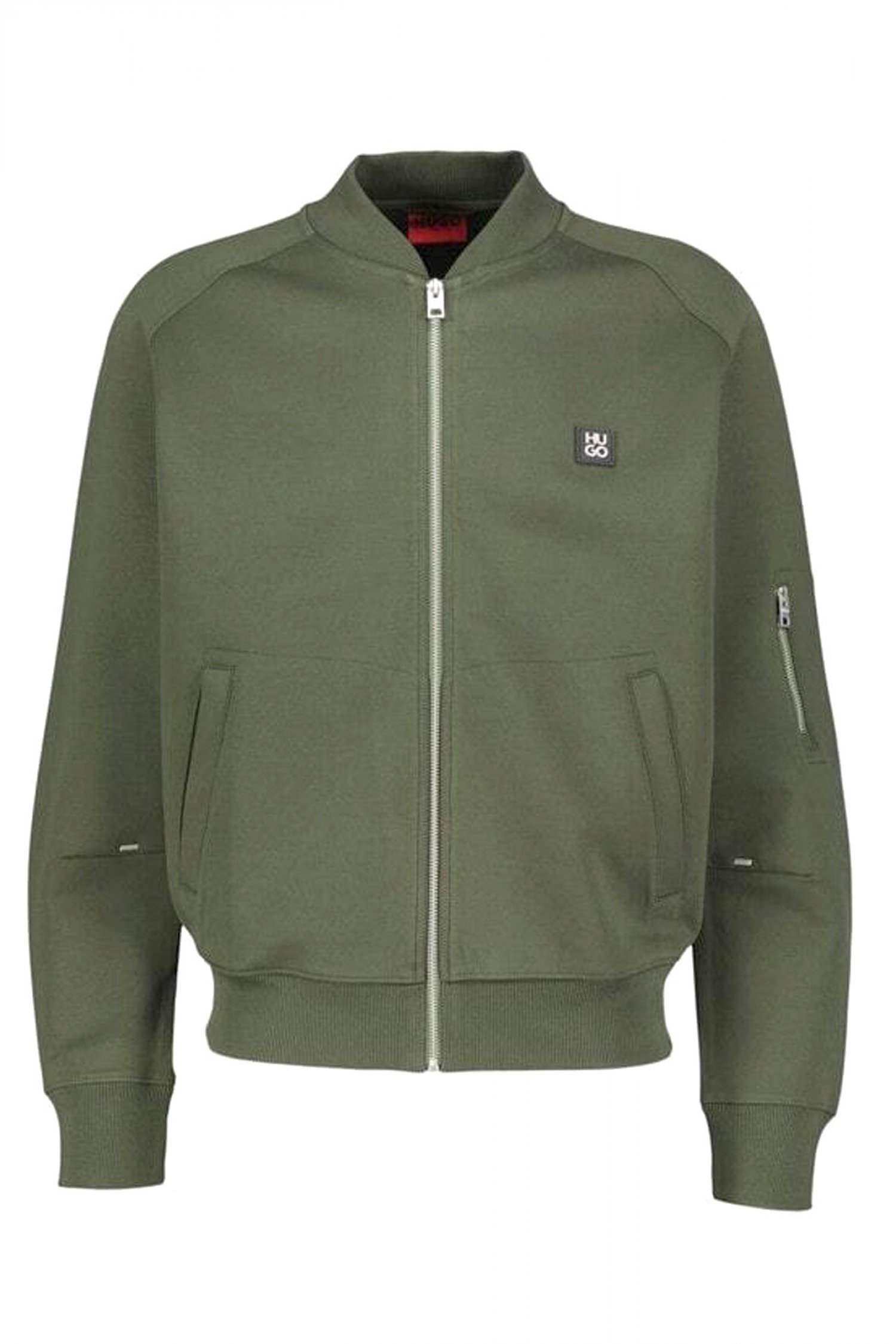 HUGO ΦΟΥΤΕΡ ZIPHOOD DARGENZIP LOGO ΜΕΤΑΛΛΙΚΟ ΧΑΚΙ