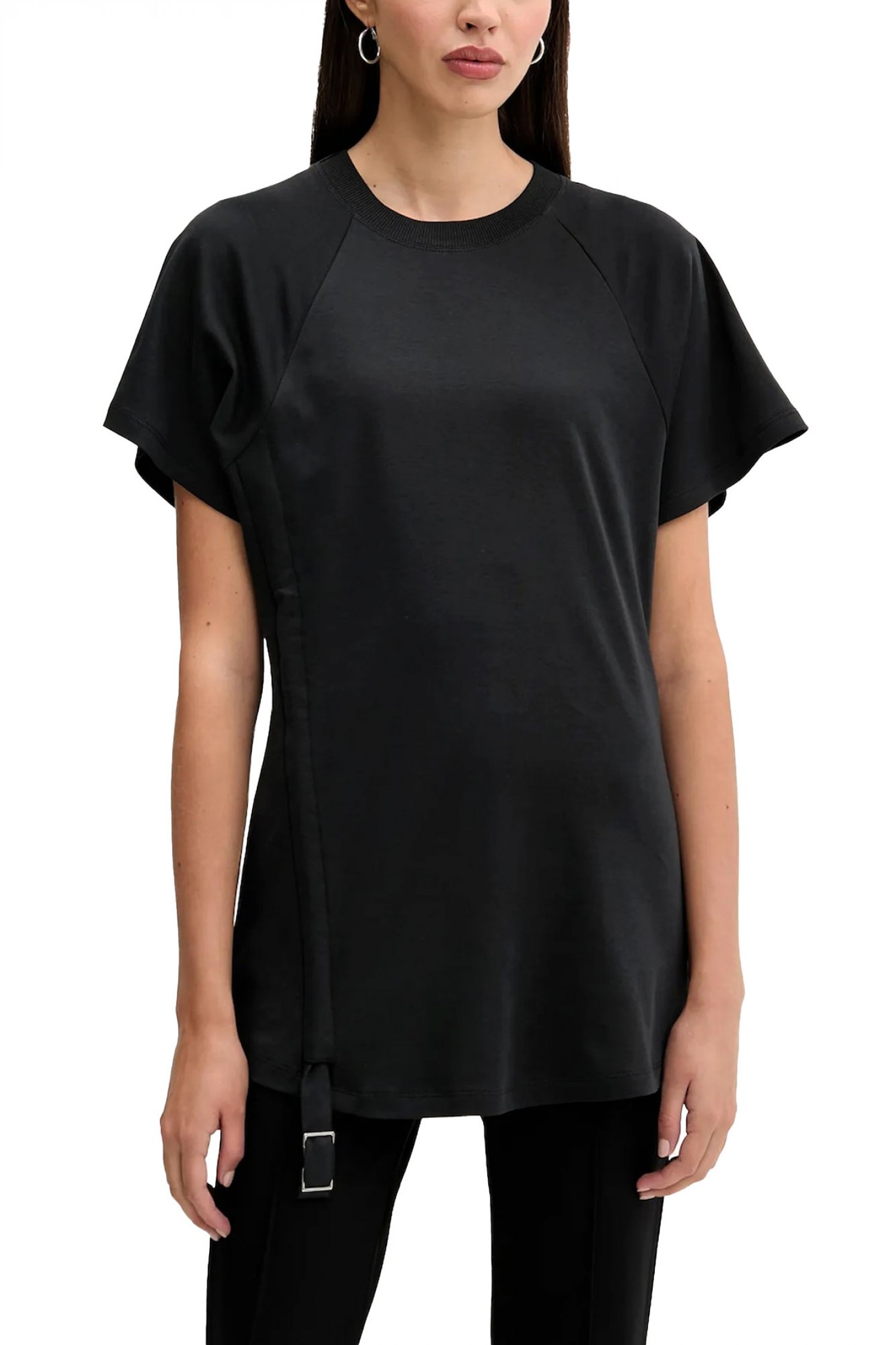 HUGO T-SHIRT DAQUA LOGO ΜΑΥΡΟ