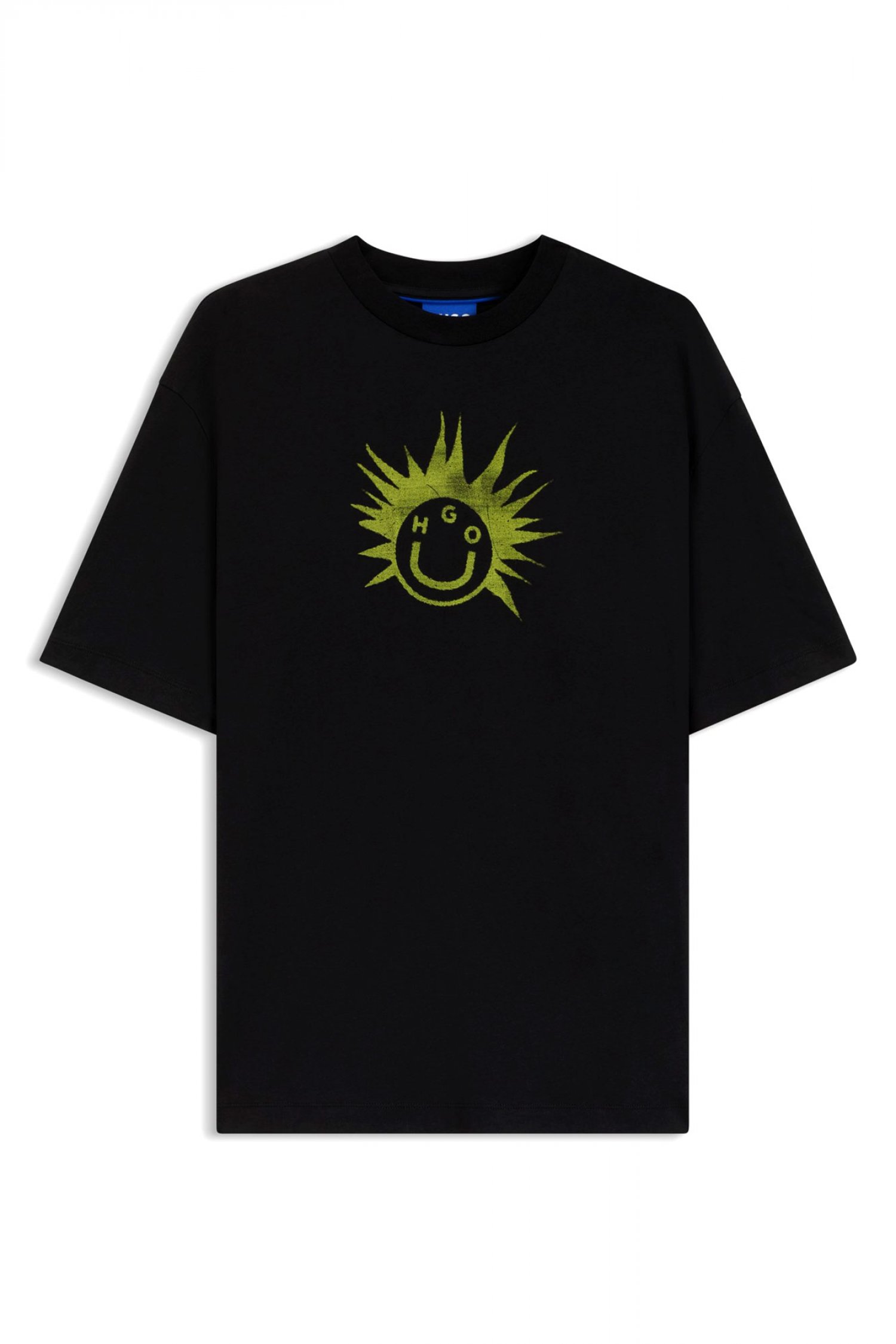 HUGO BLUE Τ-SHIRT NUGIX ΜΑΥΡΟ