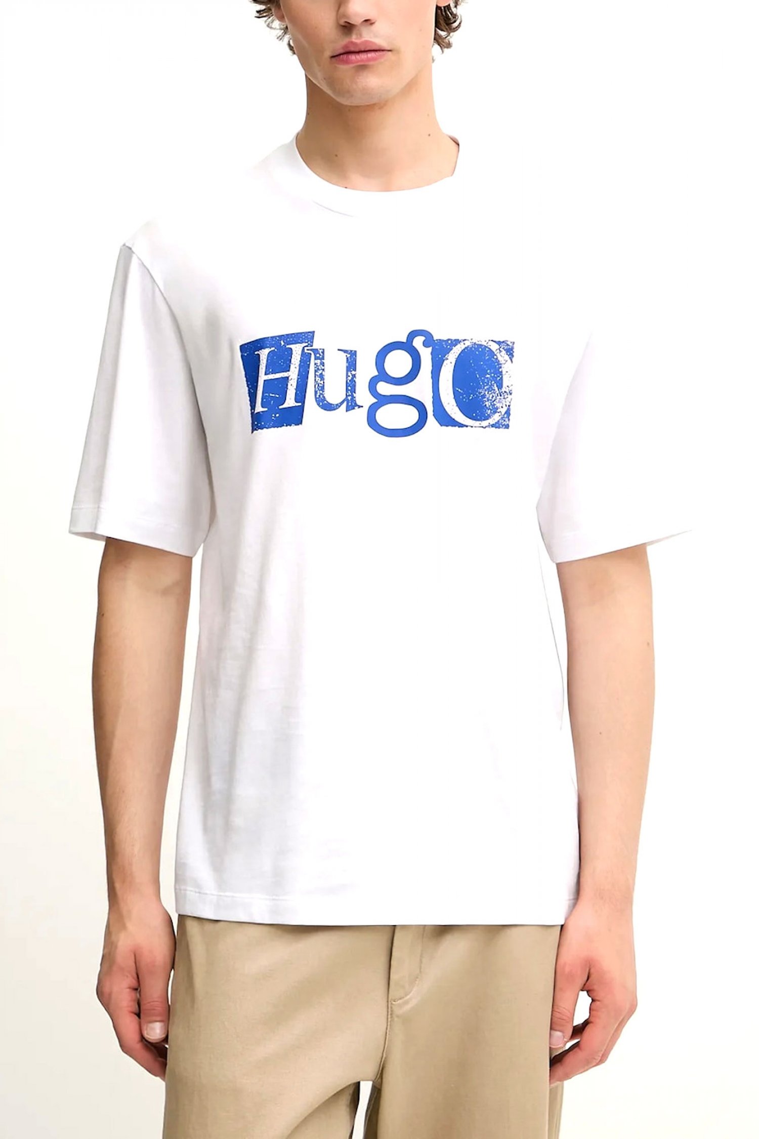HUGO BLUE Τ-SHIRT NUGIX ΛΕΥΚΟ