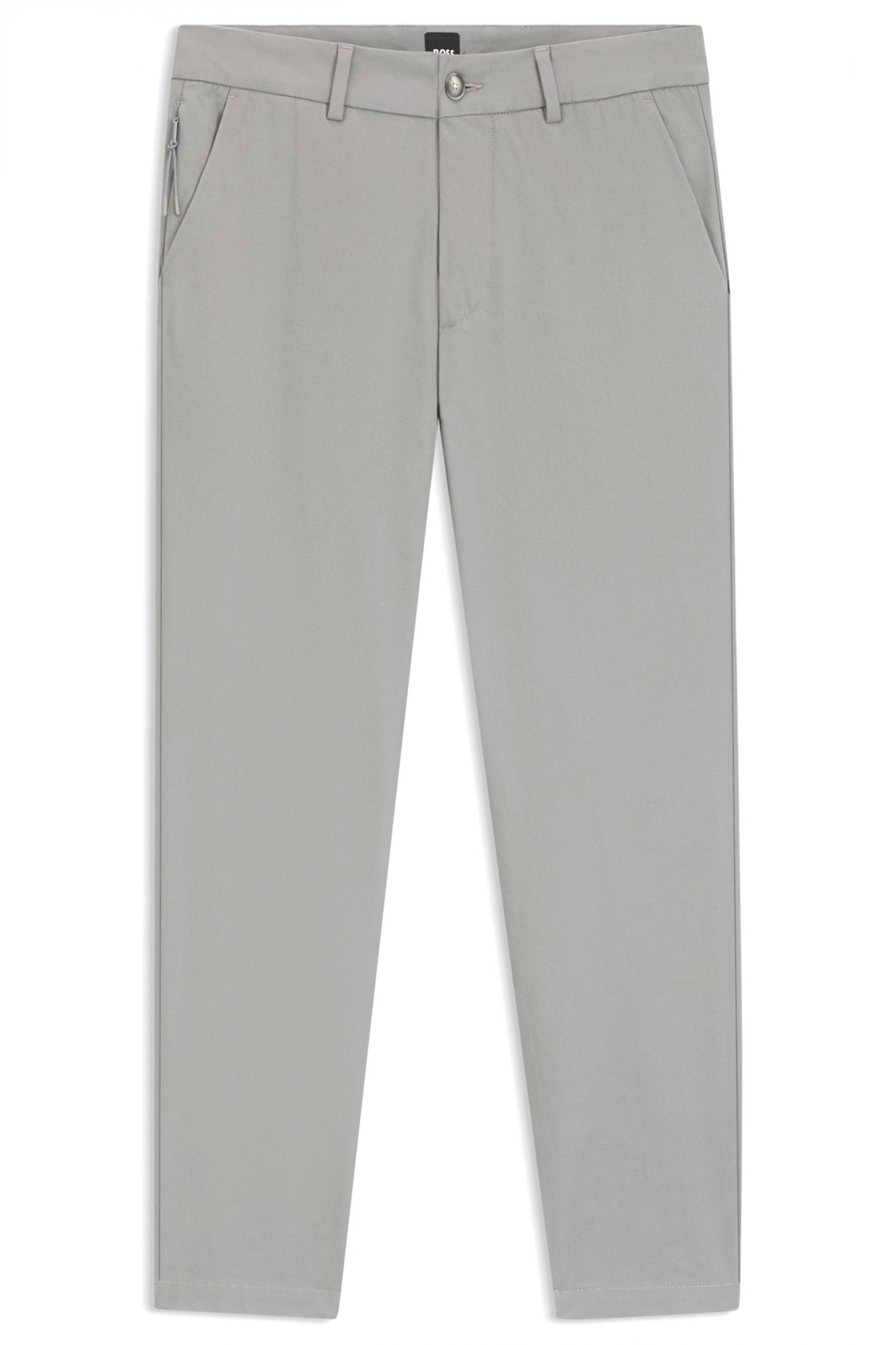BOSS ΠΑΝΤΕΛΟΝΙ CHINO SLIM FIT P-KAITON1-ZIP ΓΚΡΙ