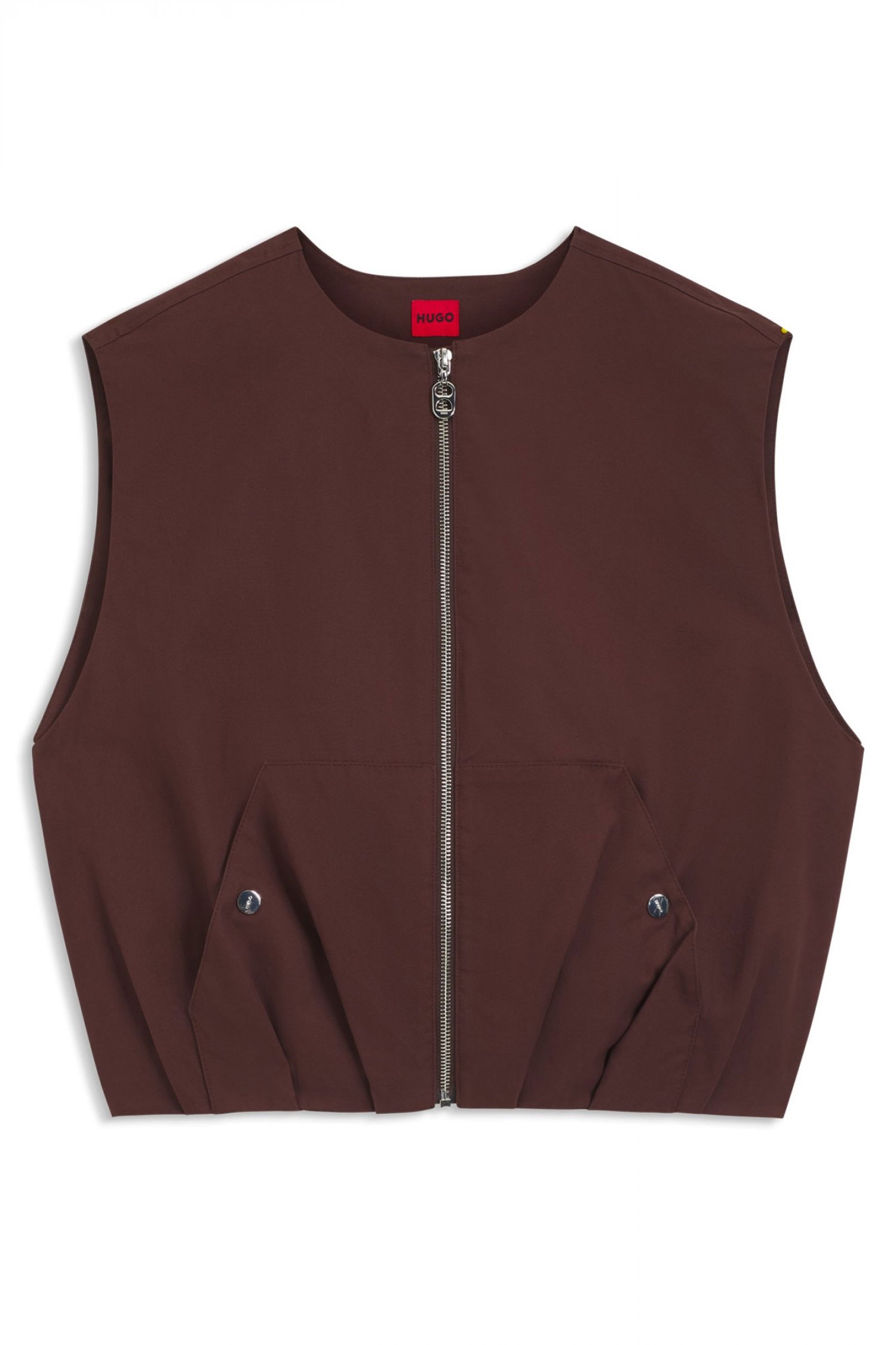 HUGO HUGO ΑΜΑΝΙΚΟ AZELDA-1 RELAXED FIT ΤΣΕΠΕΣ ΣΚΟΥΡΟ ΚΑΦΕ