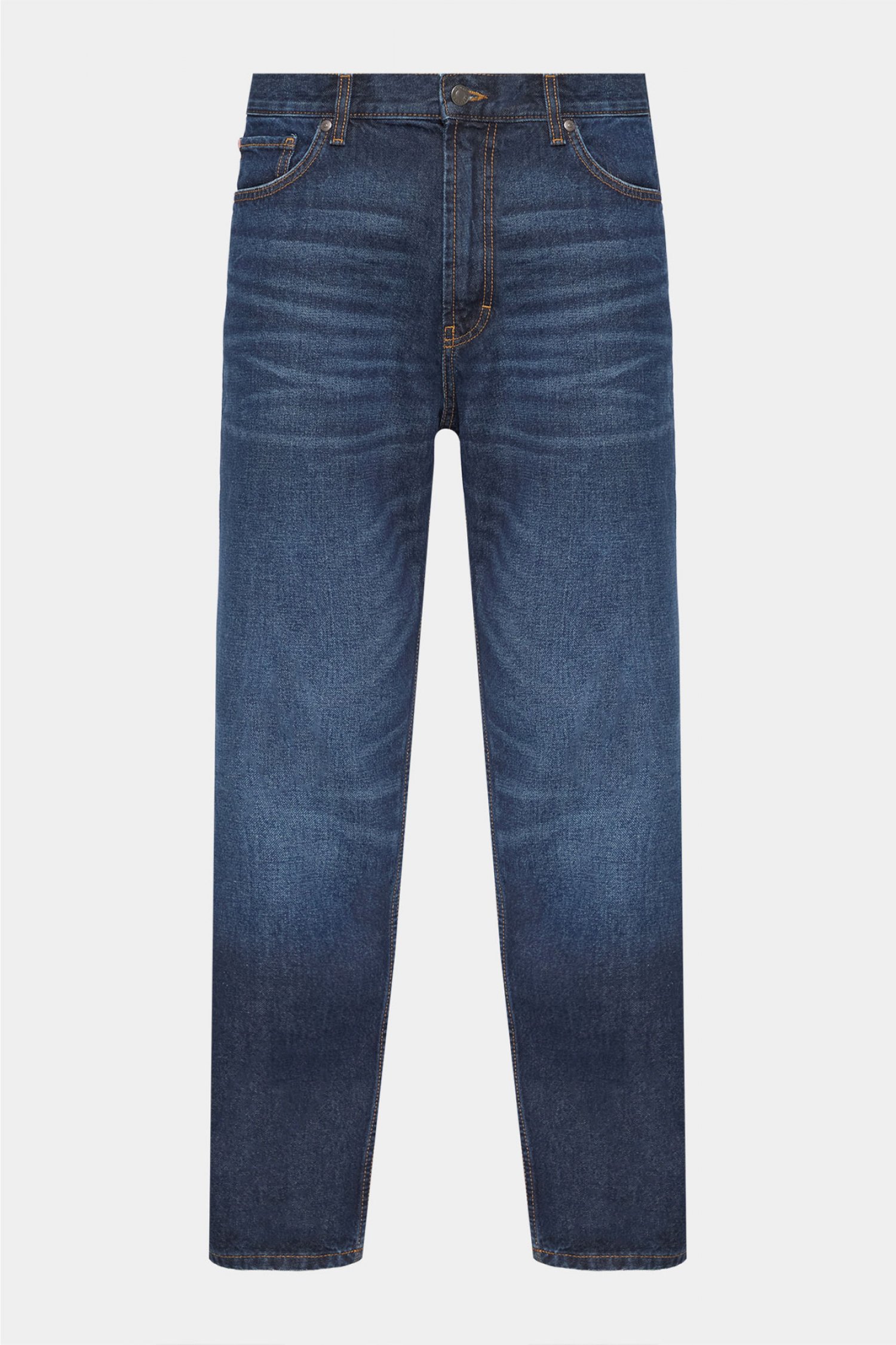 HUGO ΠΑΝΤΕΛΟΝΙ JEANS 838 RELAXED TAPERED FIT ΣΚΟΥΡΟ ΜΠΛΕ