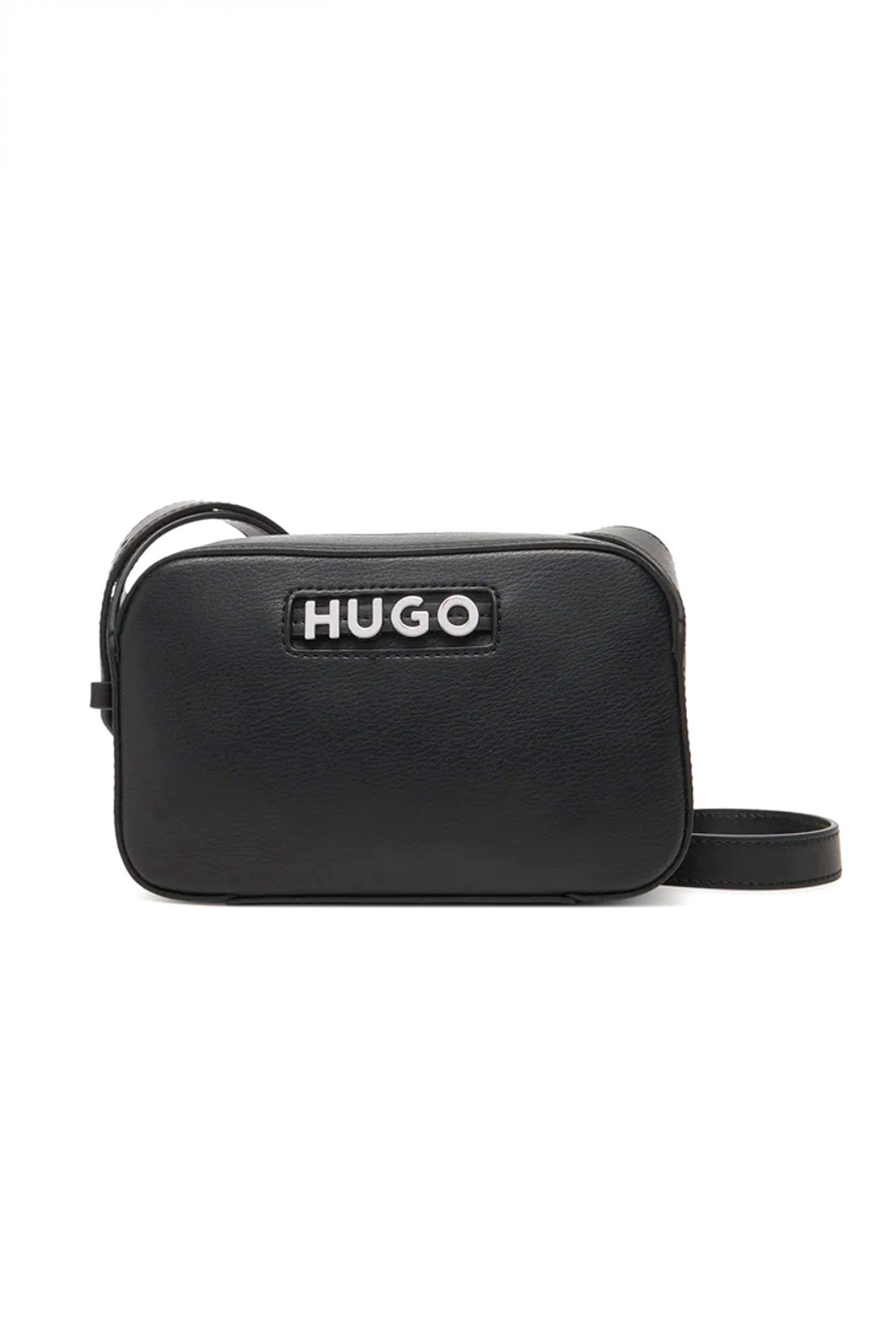 HUGO ΤΣΑΝΤΑ CROSSBODY MEL2.0 CROSSB. ZIP LOGO ΜΑΥΡΟ