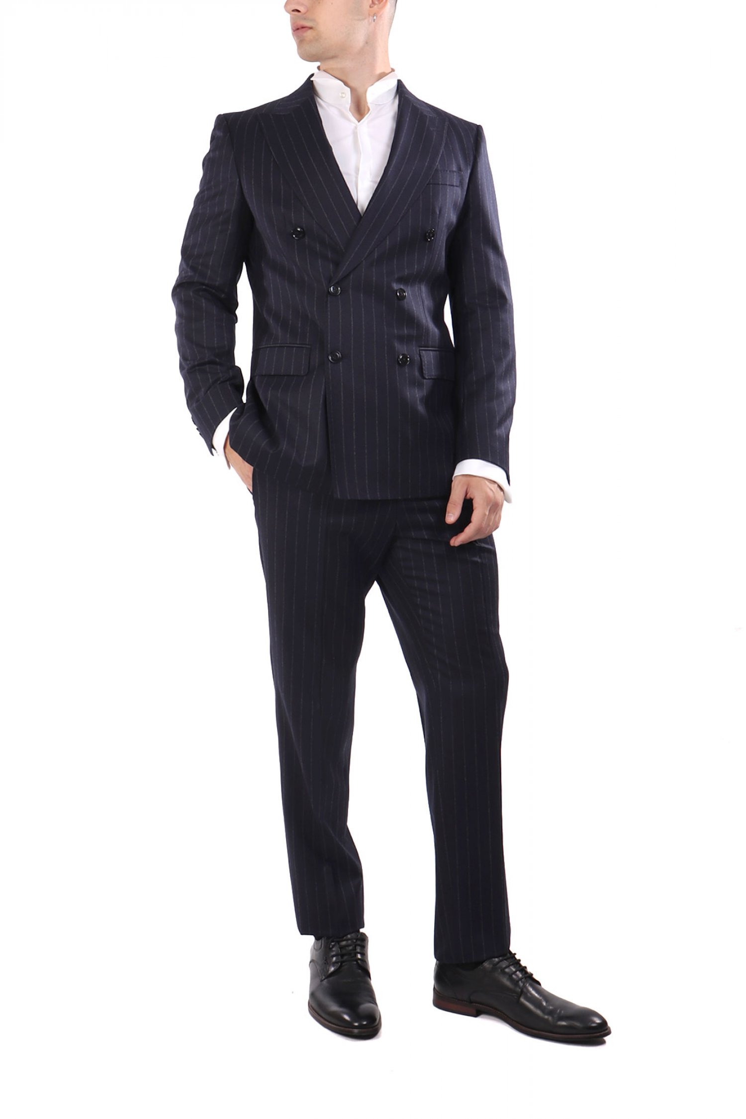 BOSS ΚΟΣΤΟΥΜΙ ΡΙΓΕ SUPER 120 PURE WOOL H-HUGE-2PCS-DB-254B ΜΠΛΕ