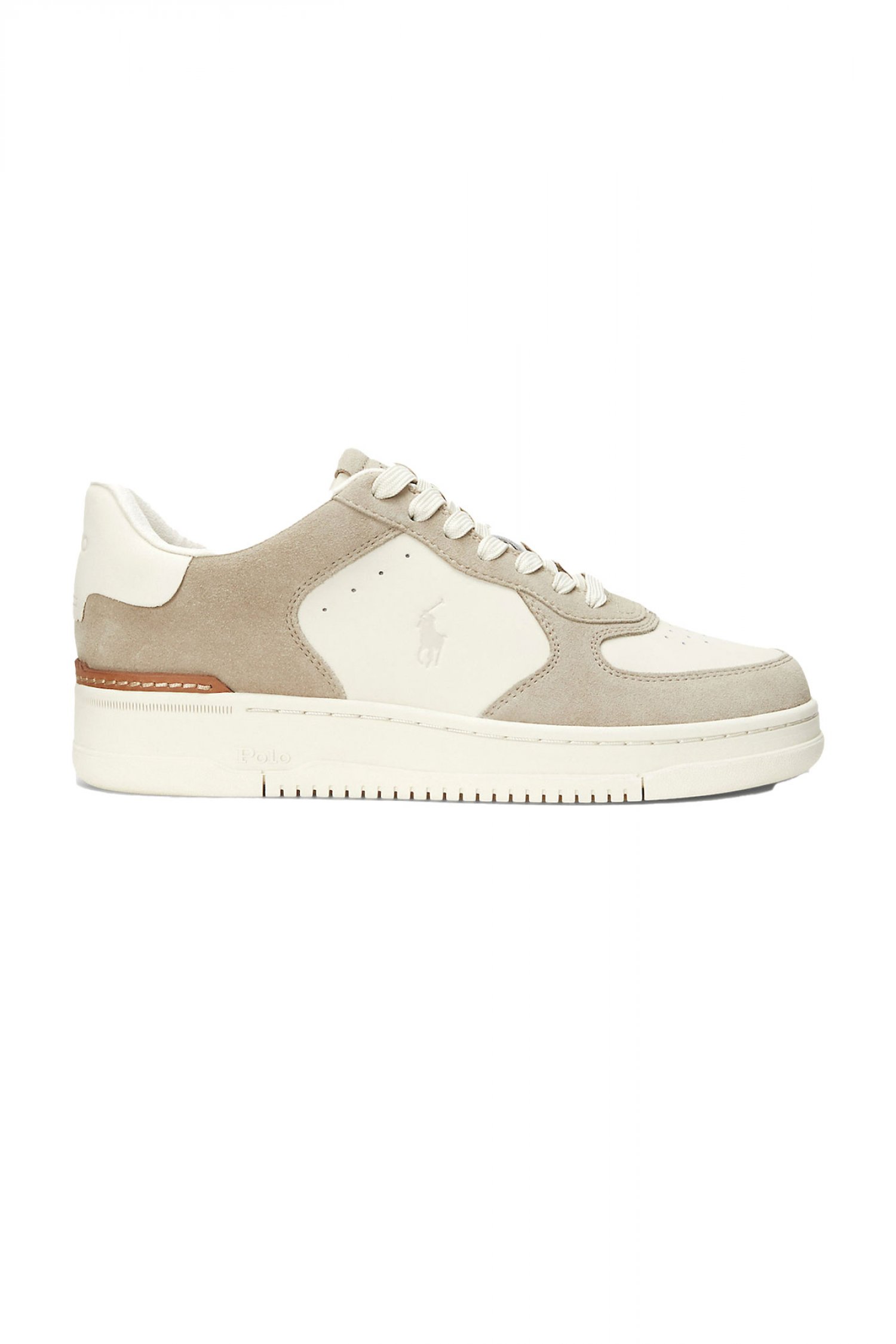 RALPH LAUREN ΠΑΠΟΥΤΣΙΑ SNEAKERS MASTERS CRT-SK-LTL ΕΚΡΟΥ