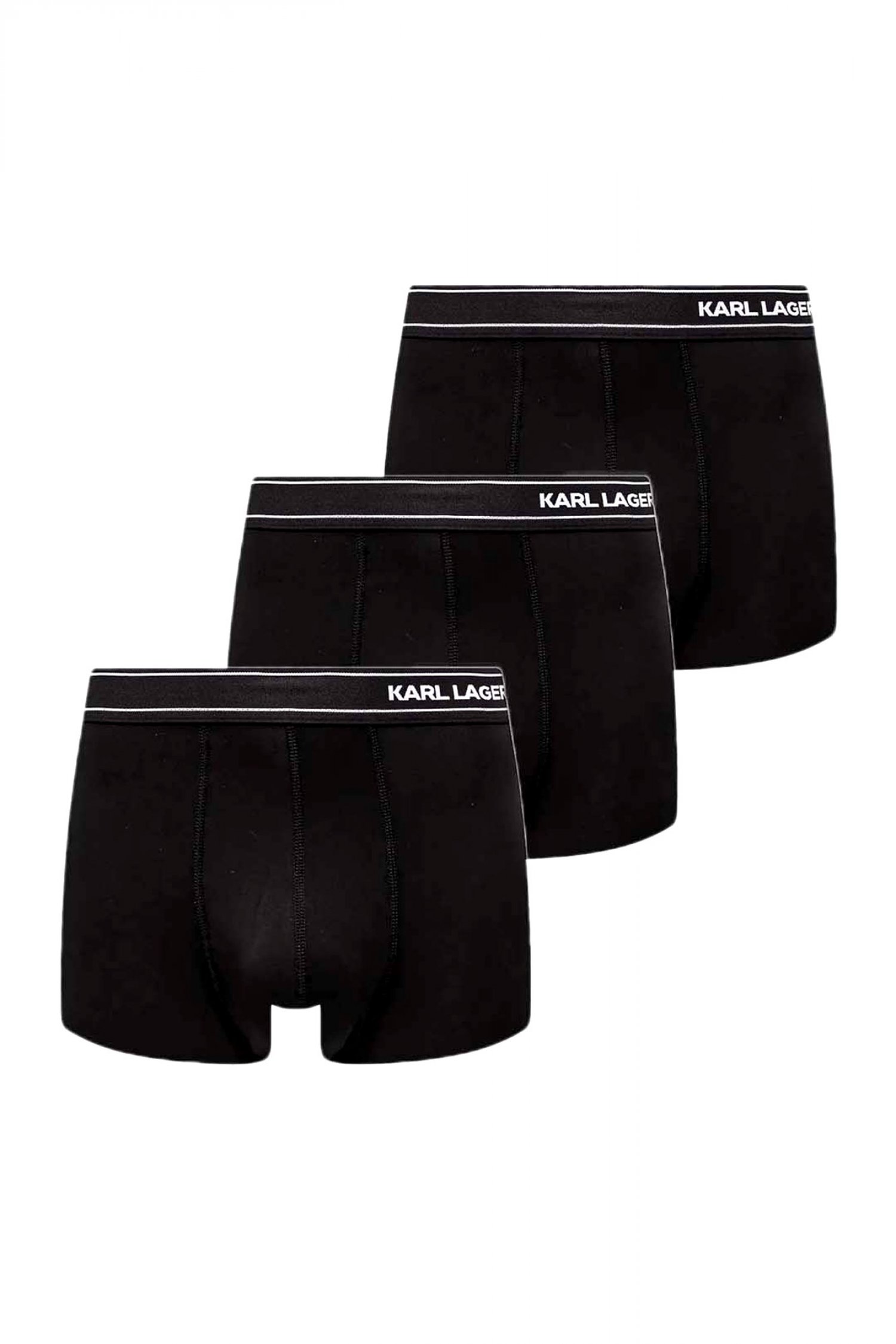 KARL LAGERFELD ΕΣΩΡΟΥΧΑ 3PACK TRUNK STRIPE LOGO ΜΑΥΡΟ