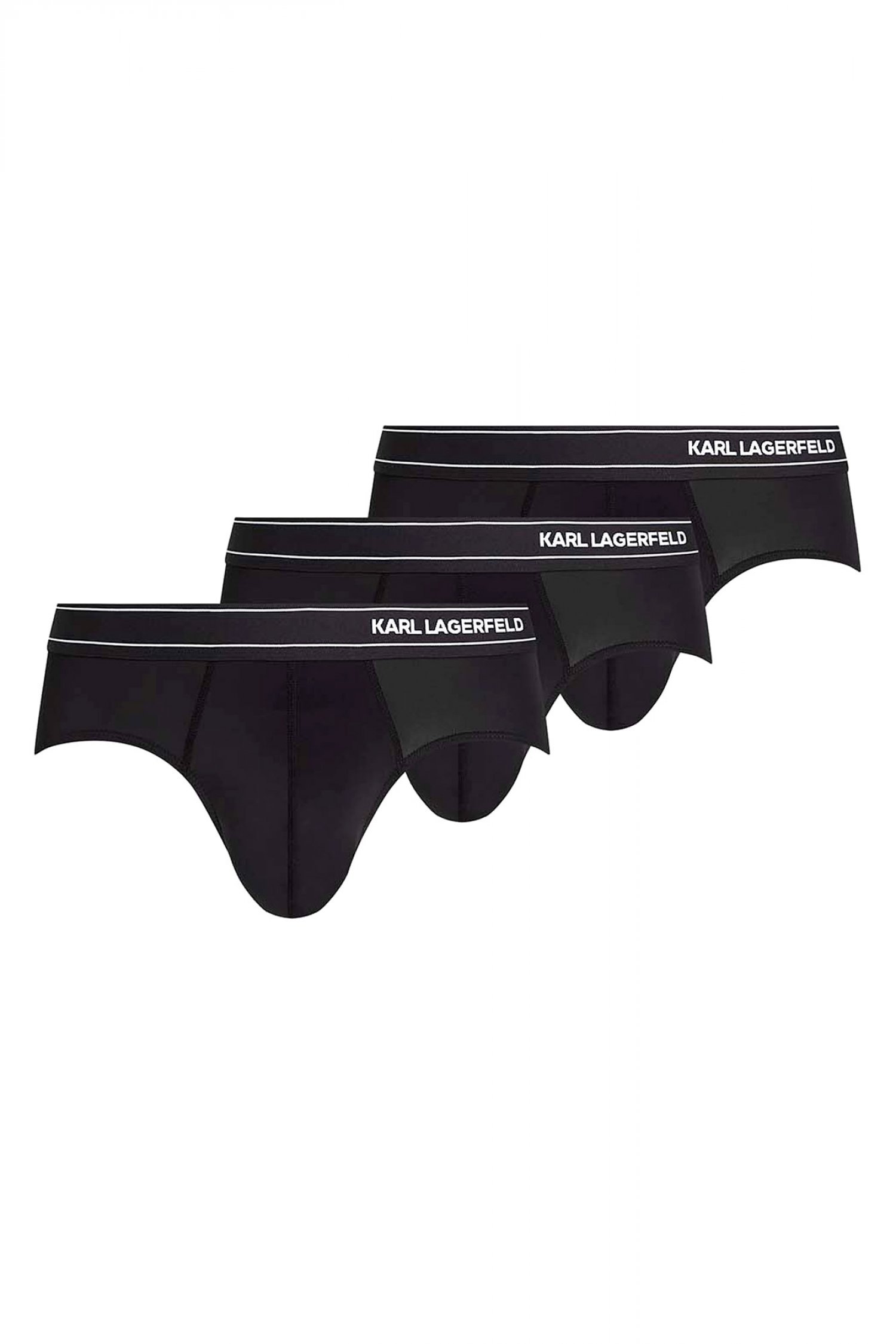 KARL LAGERFELD ΕΣΩΡΟΥΧΑ 3PACK BRIEF STRIPE LOGO ΜΑΥΡΟ
