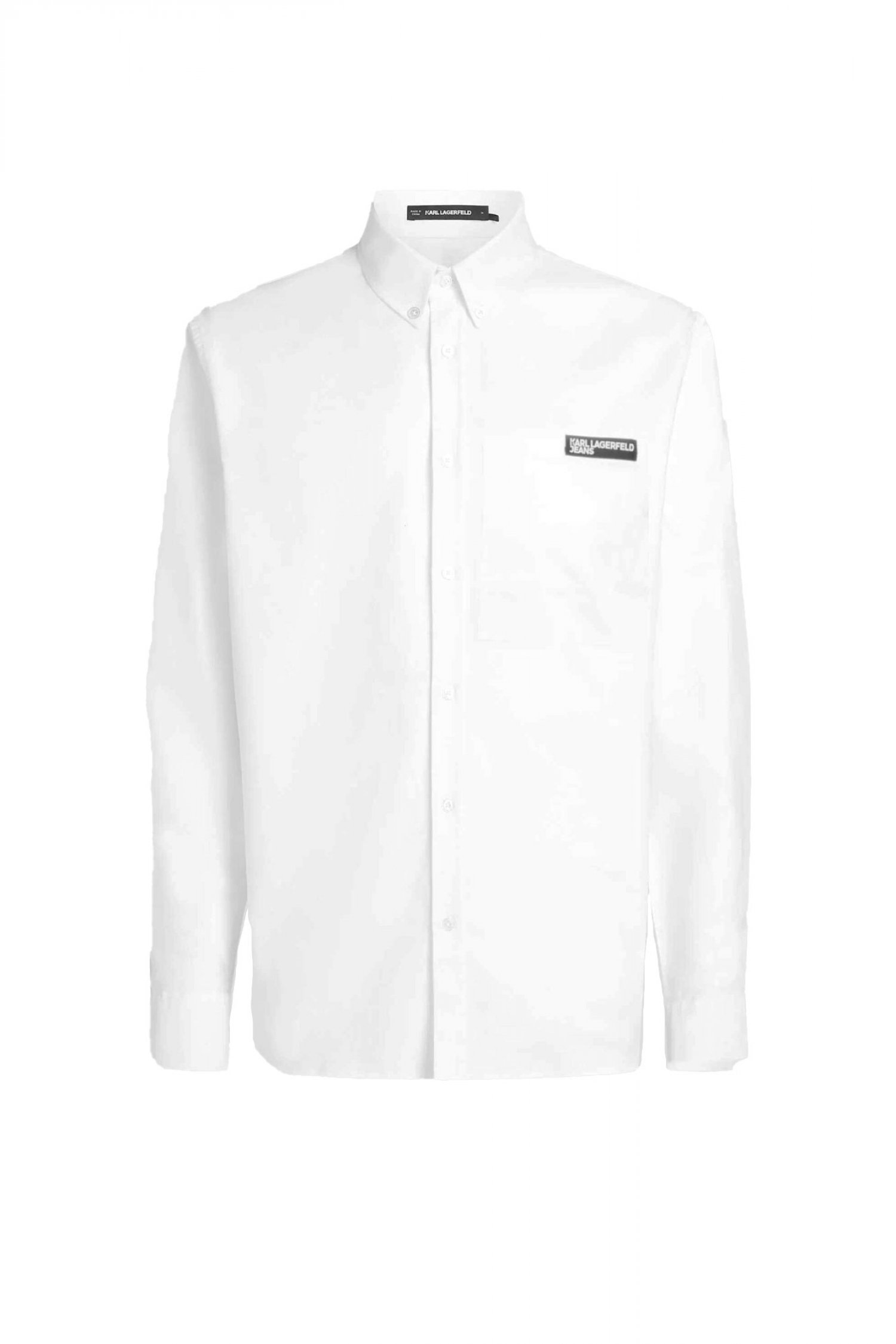 KARL LAGERFELD JEANS ΠΟΥΚΑΜΙΣΟ POPLIN SHIRT ΛΕΥΚΟ