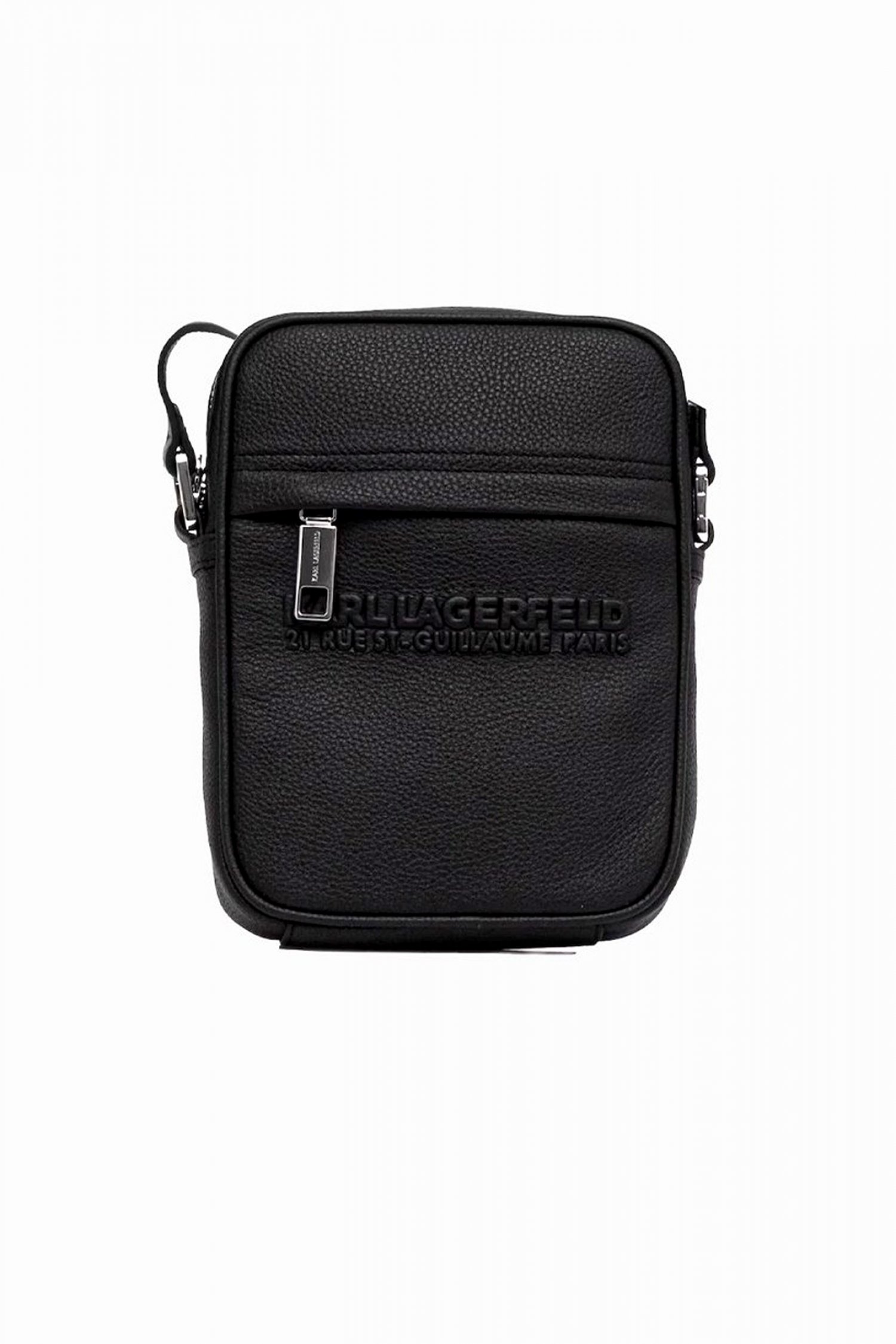 KARL LAGERFELD ΤΣΑΝΤΑΚΙ CROSSBODY LOGO ΜΑΥΡΟ