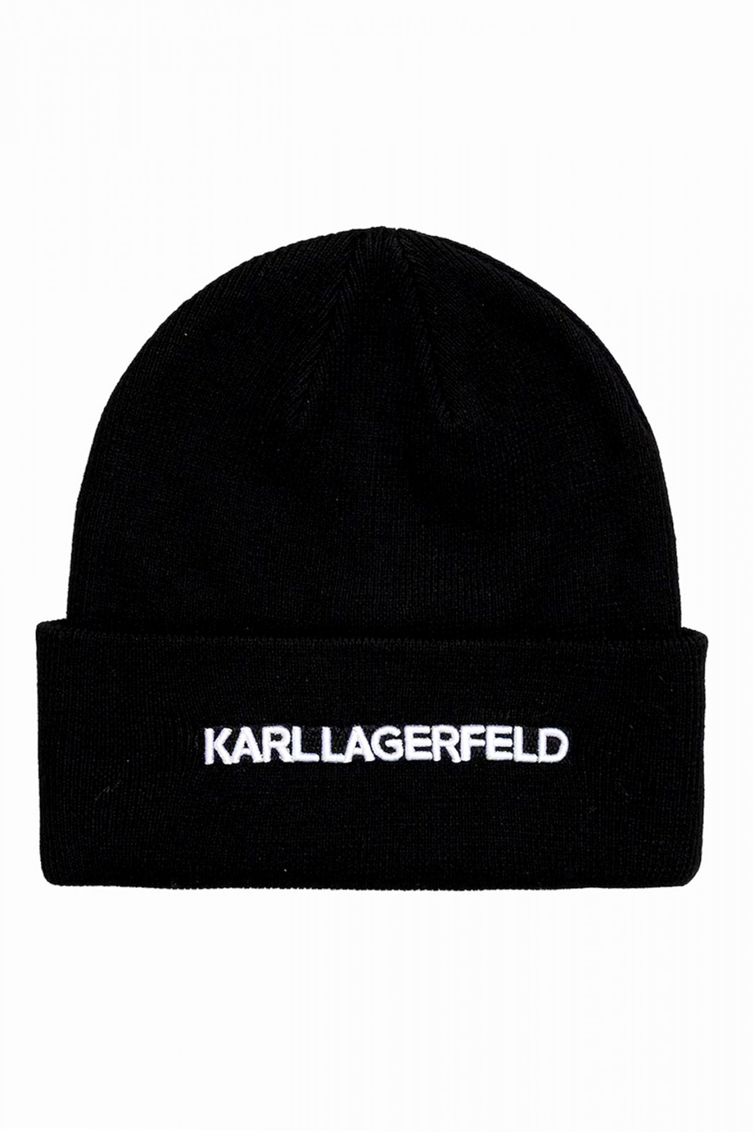 KARL LAGERFELD ΣΚΟΥΦΟΣ ΠΛΕΚΤΟ LOGO ΜΑΥΡΟ