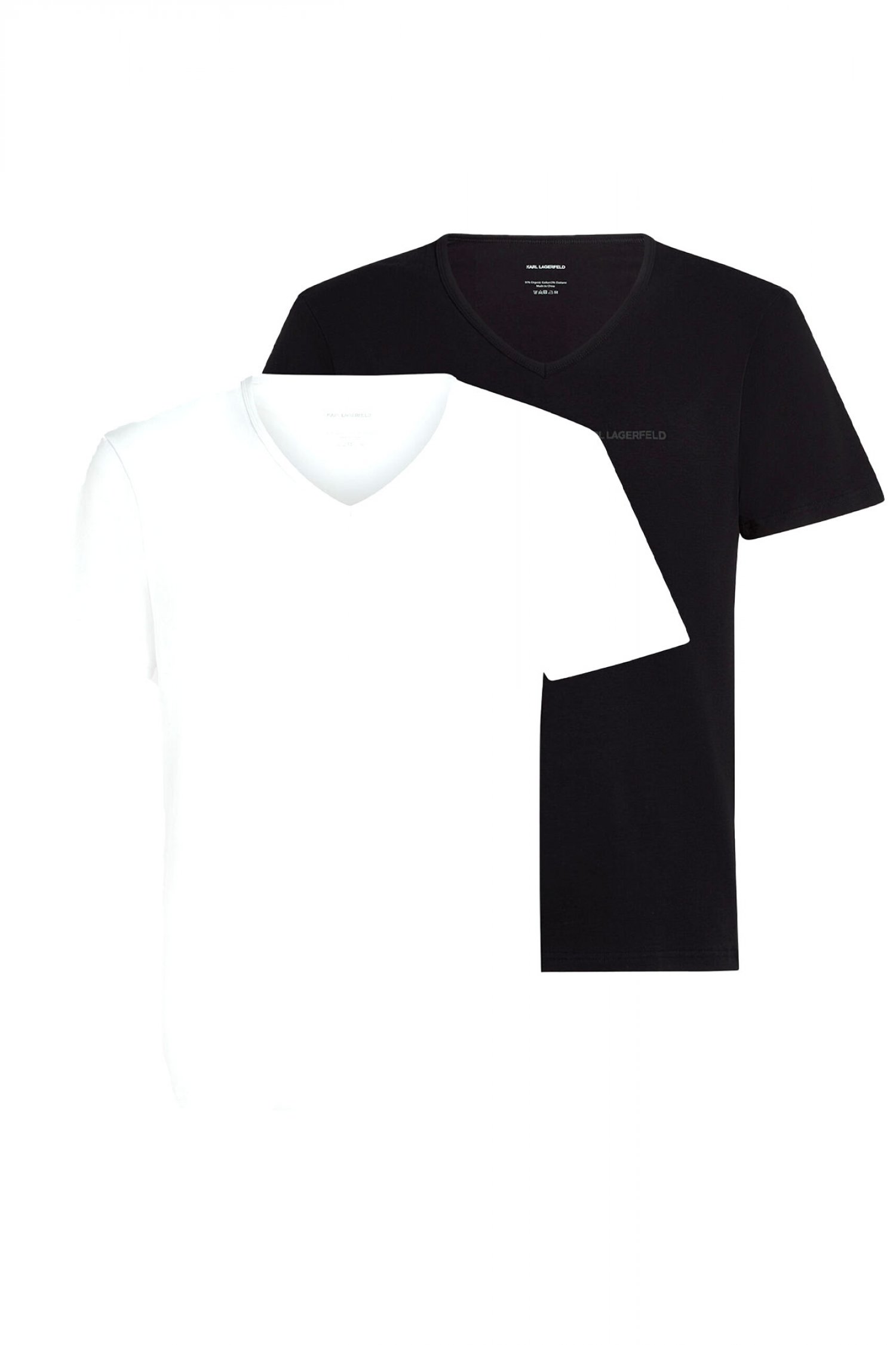 KARL LAGERFELD ΕΣΩΡΟΥΧΑ V NECK 2PACK T-SHIRT ΜΑΥΡΟ-ΛΕΥΚΟ